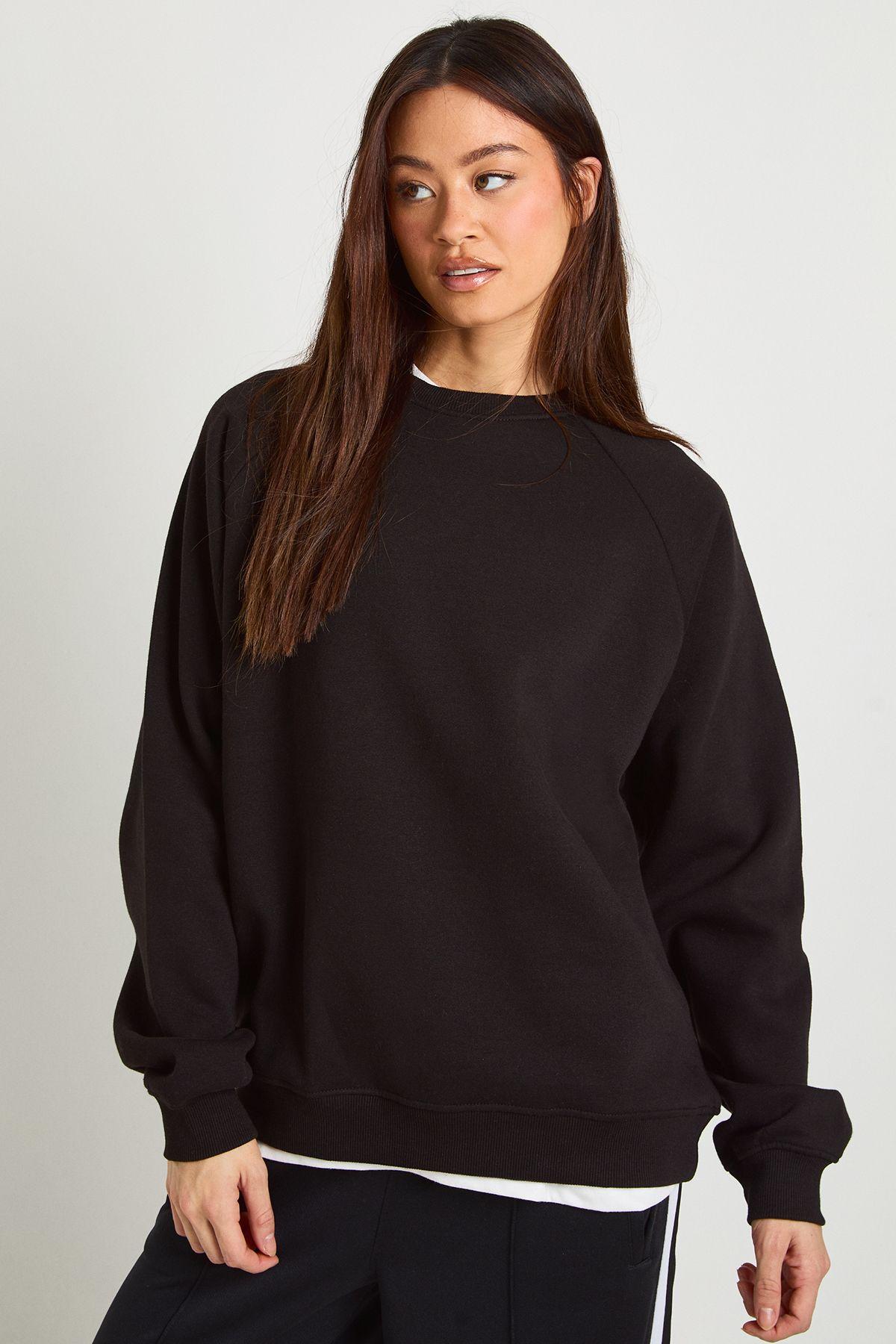 Tall Raglan Seam Oversized Sweatshirt by BOOHOO Tall Raglan Seam Oversized Sweatshirt by BOOHOO