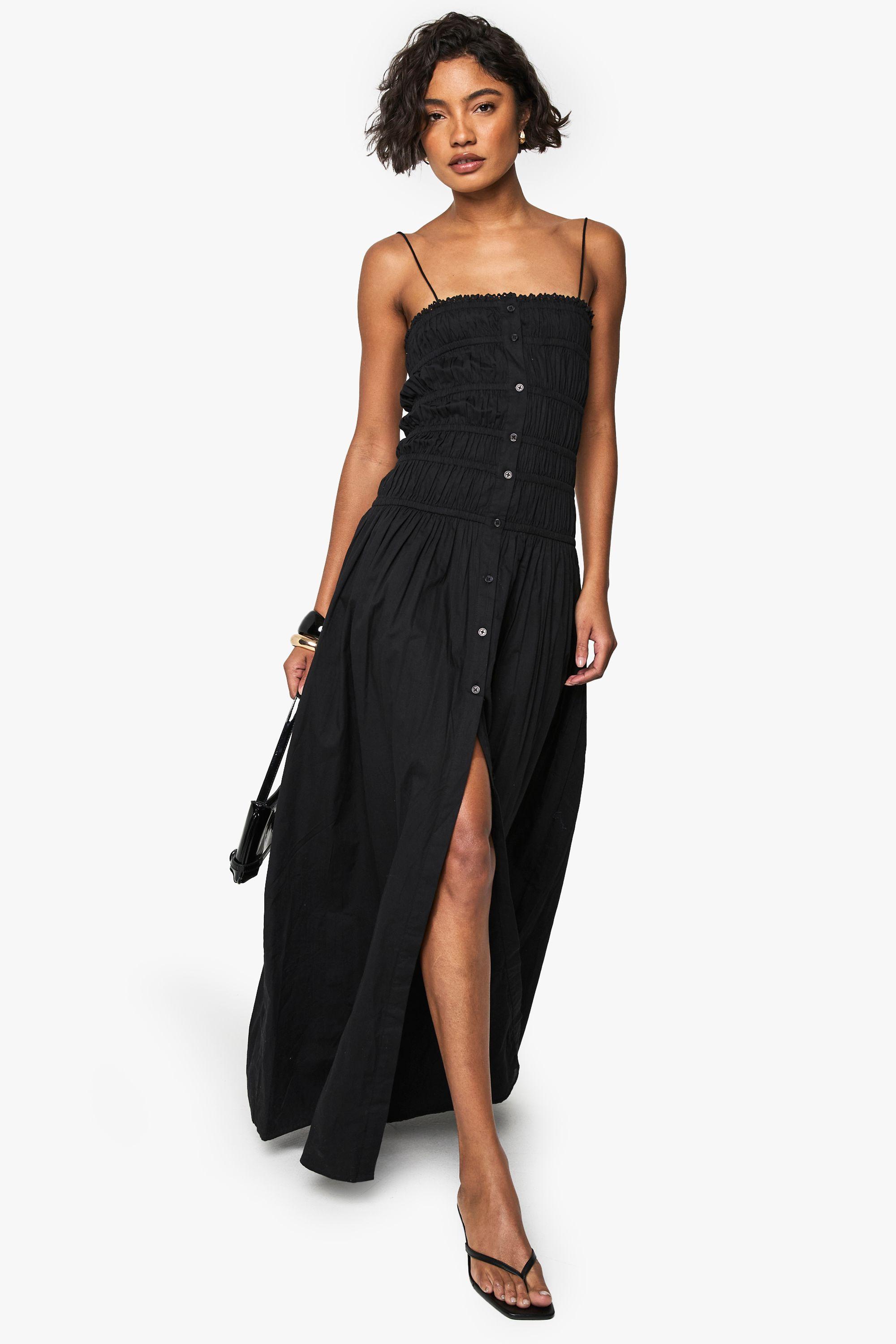 Tall Ruched Bandeau Maxi Dress by BOOHOO