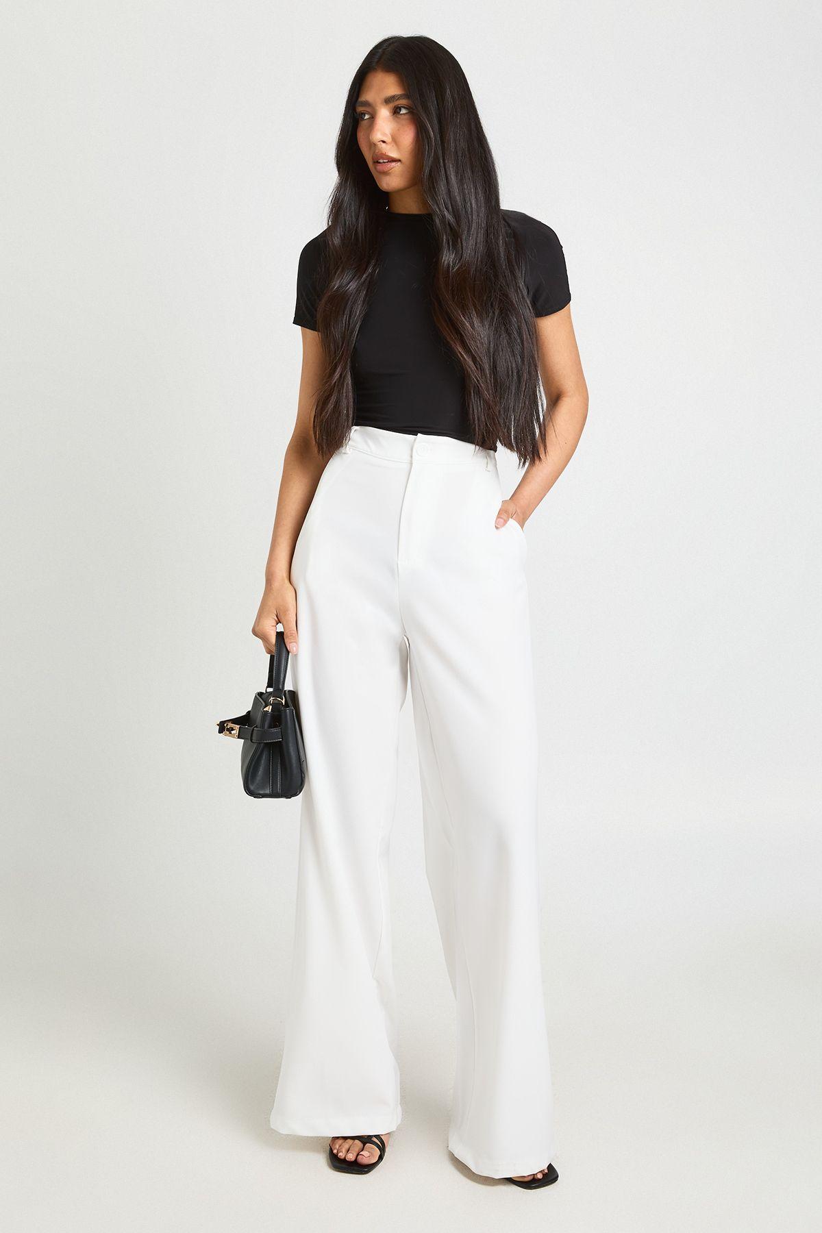 Tall Straight Leg Trousers by BOOHOO
