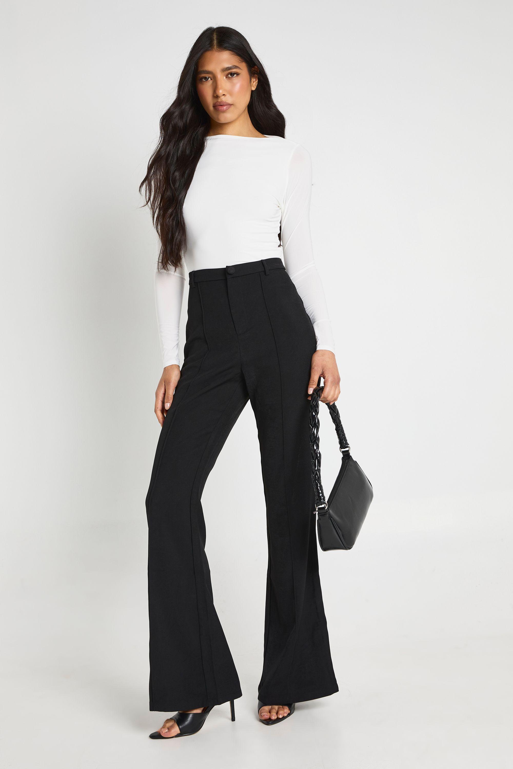 Tall Tailored Slim Flare Trousers by BOOHOO