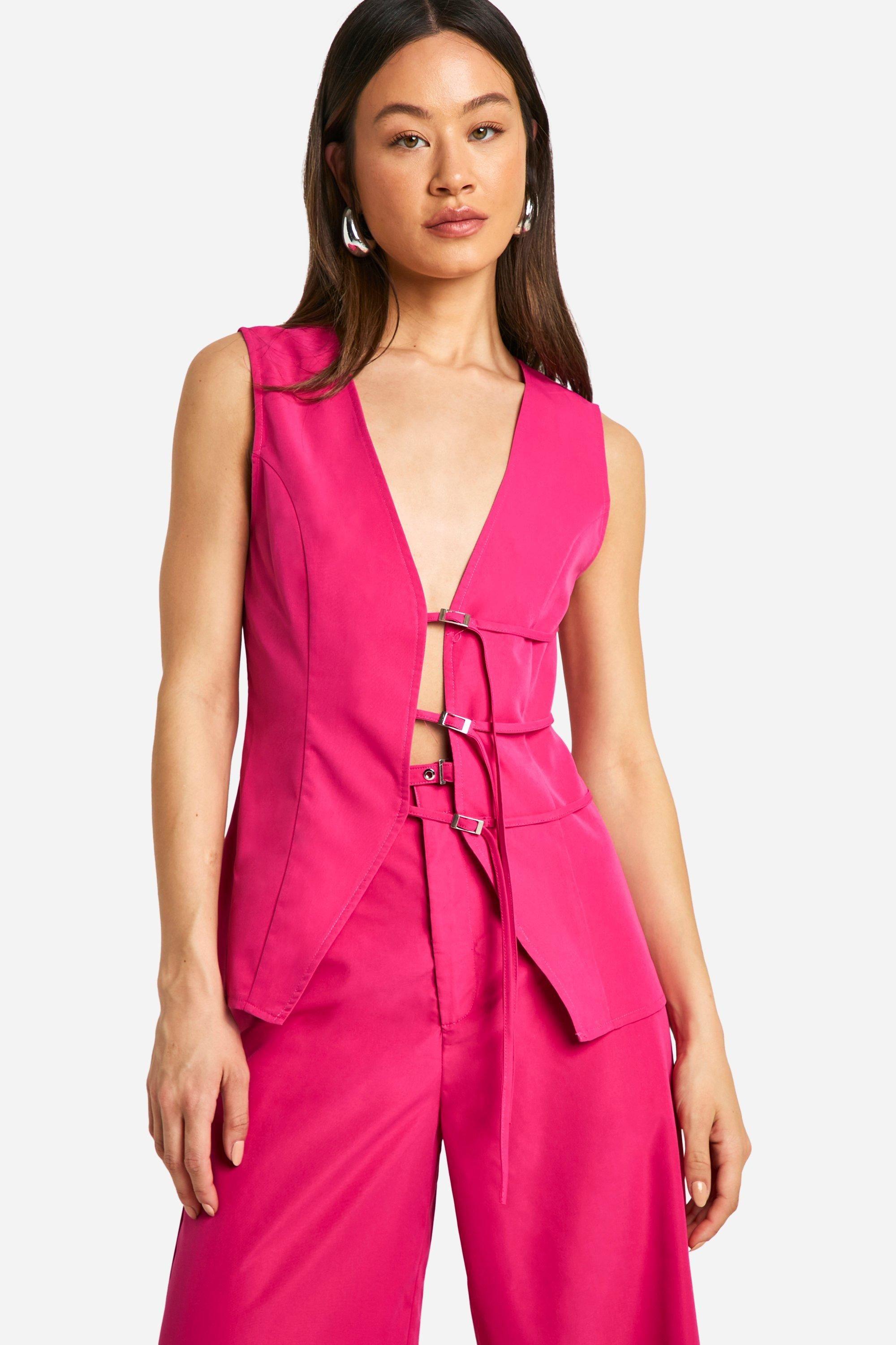 Tall Wrap Tie Waistcoat by BOOHOO