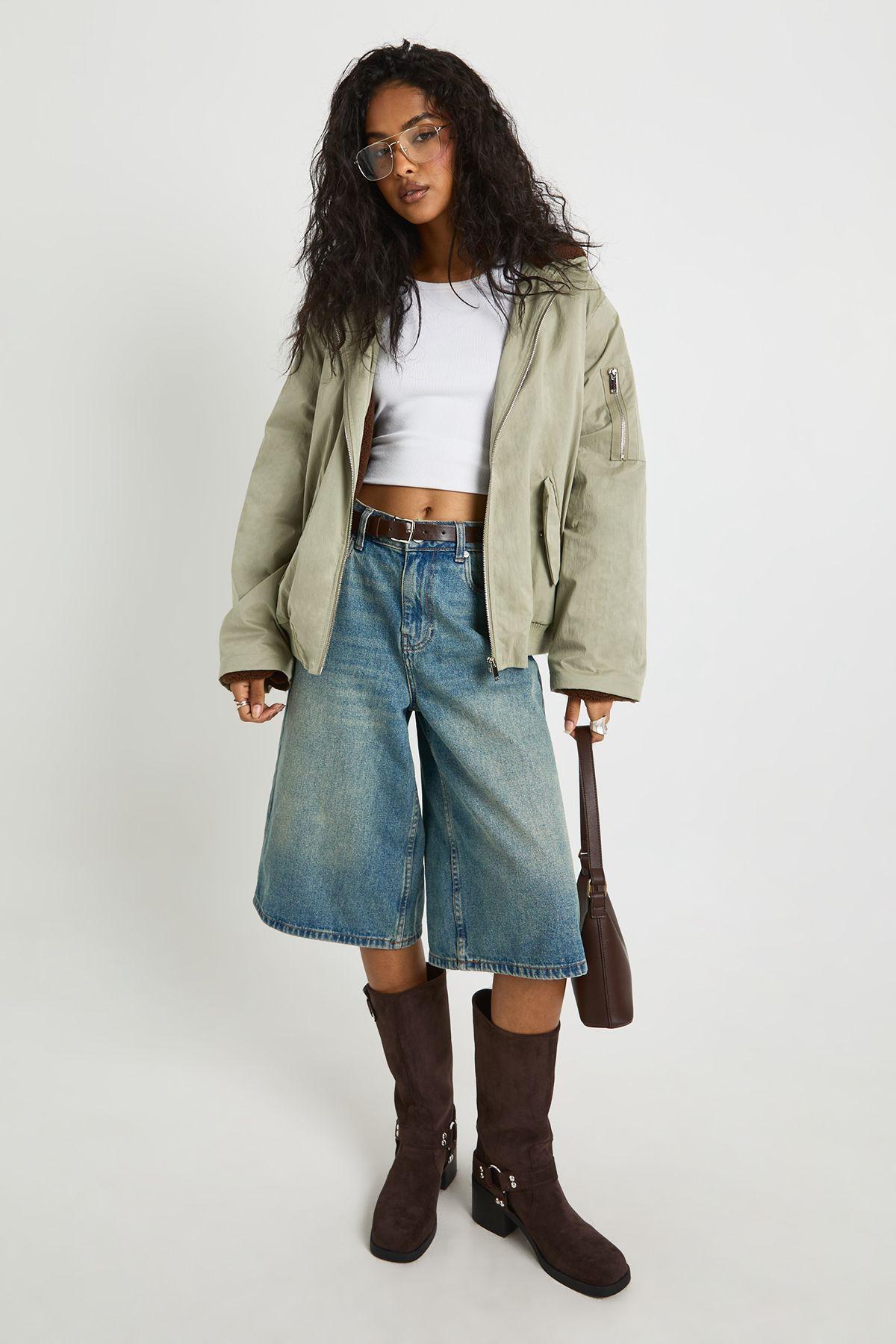 Teddy Hooded Bomber Jacket by BOOHOO