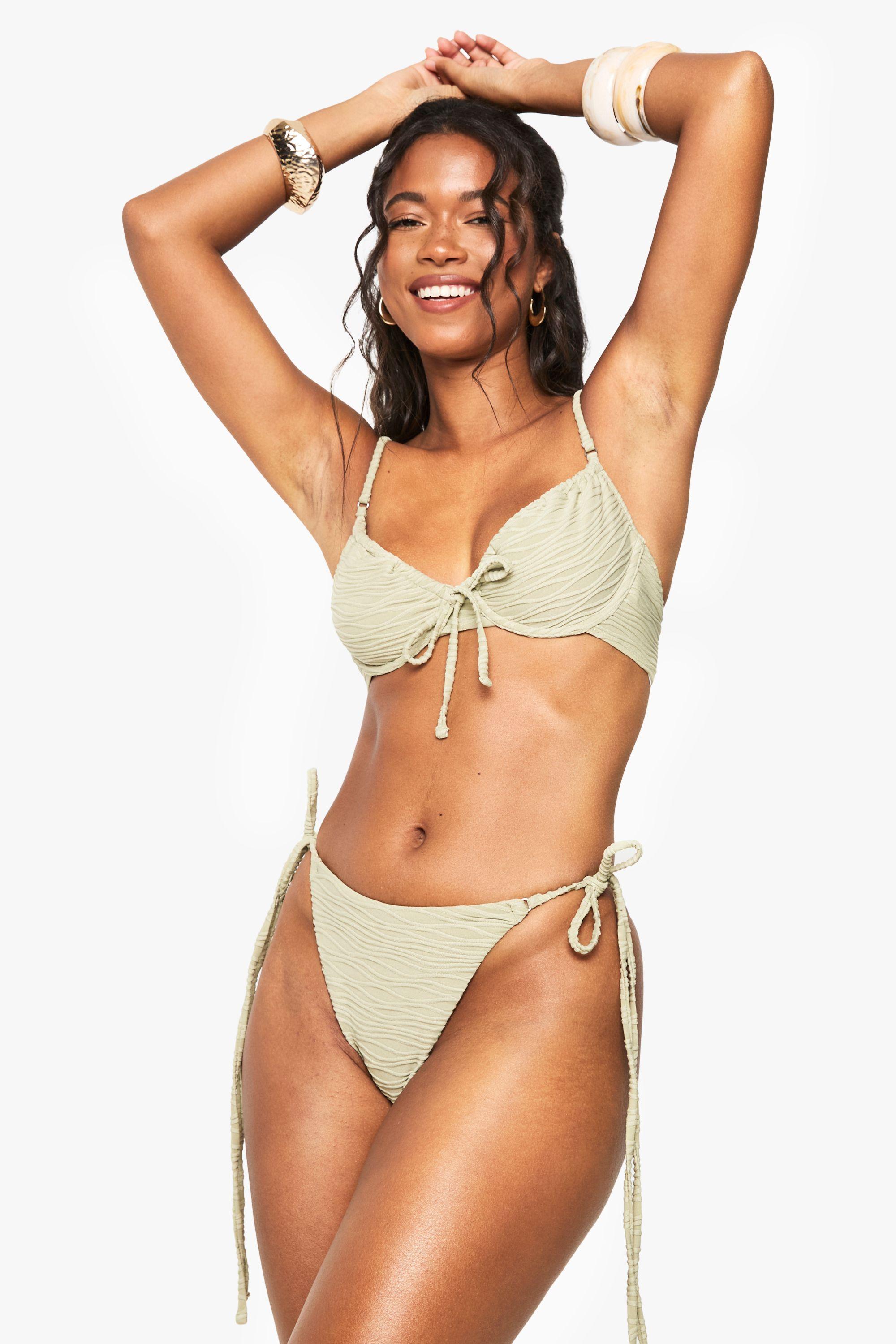 Textured Tie Side Brief by BOOHOO