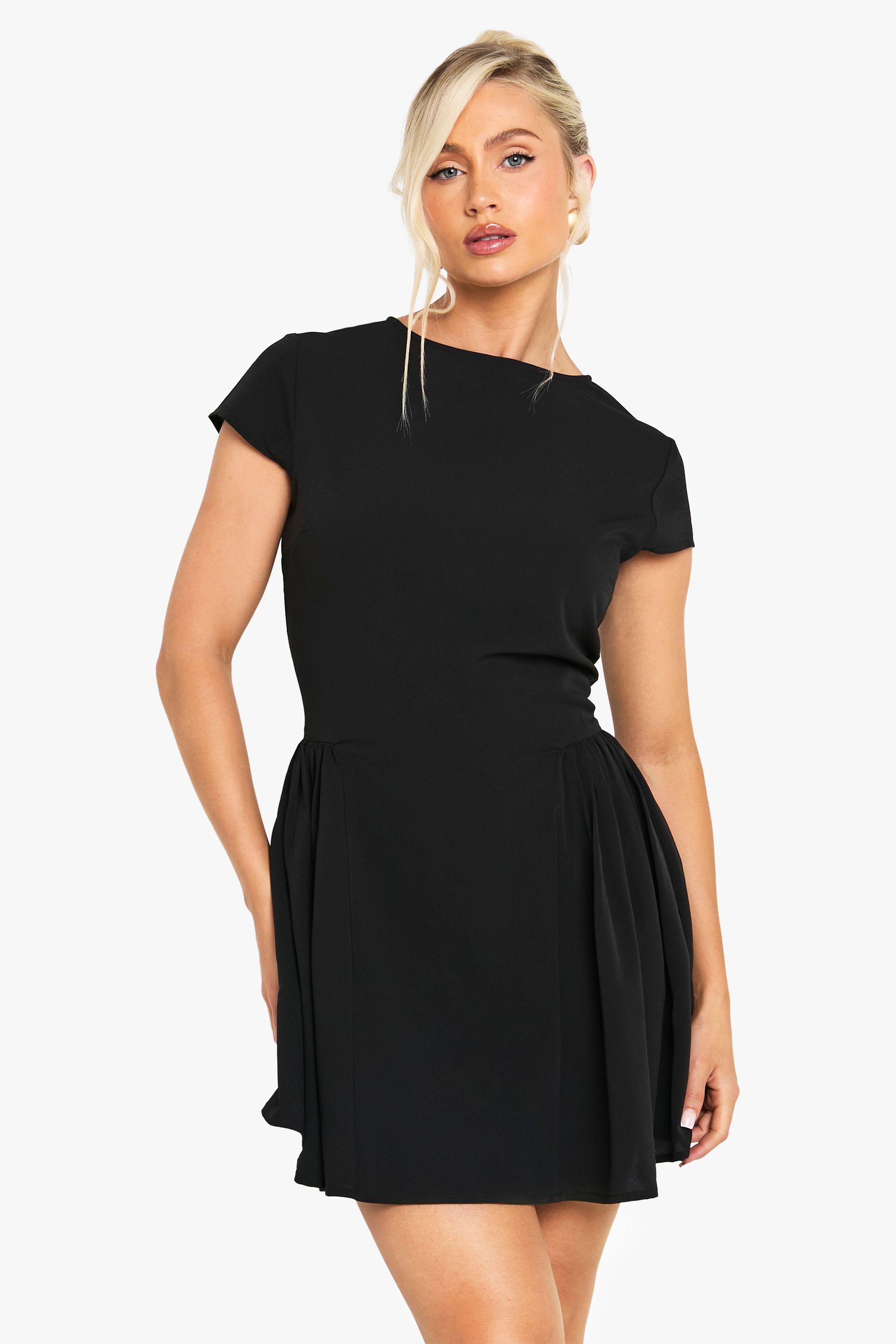 Textured Volume Skirt Mini Dress by BOOHOO