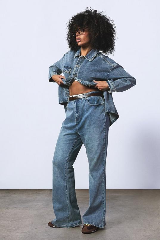 The Plus Flare Jean by BOOHOO