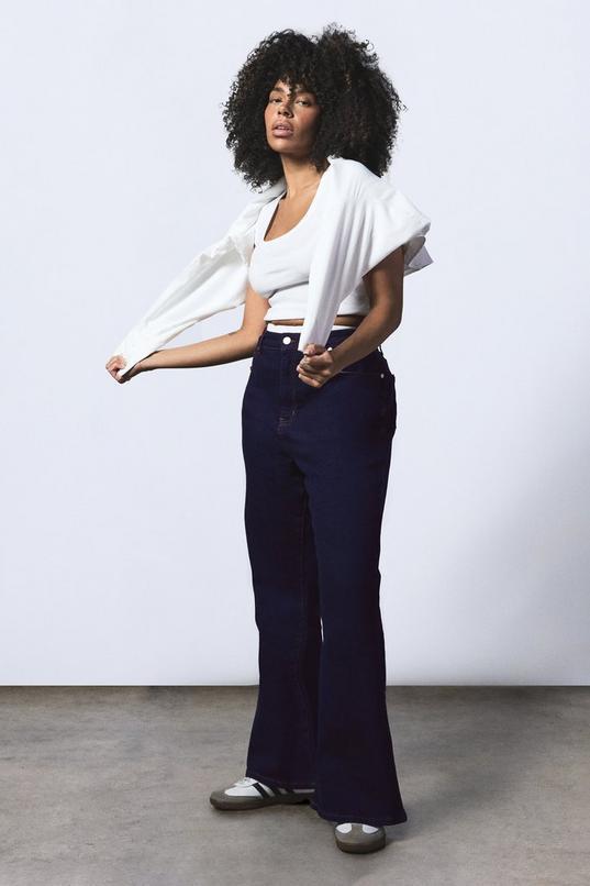 The Plus Flare Jean by BOOHOO