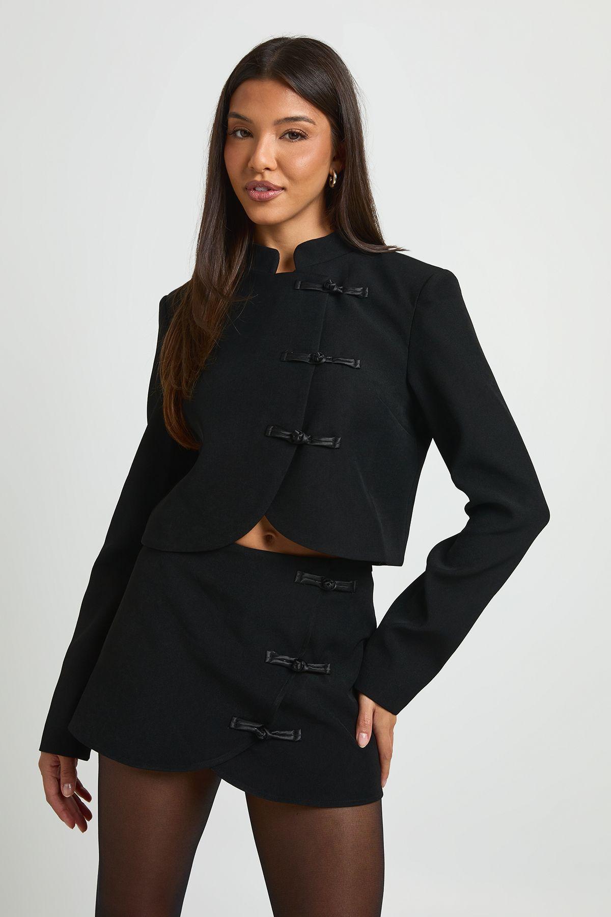 Trim Detail Wrap Skort by BOOHOO