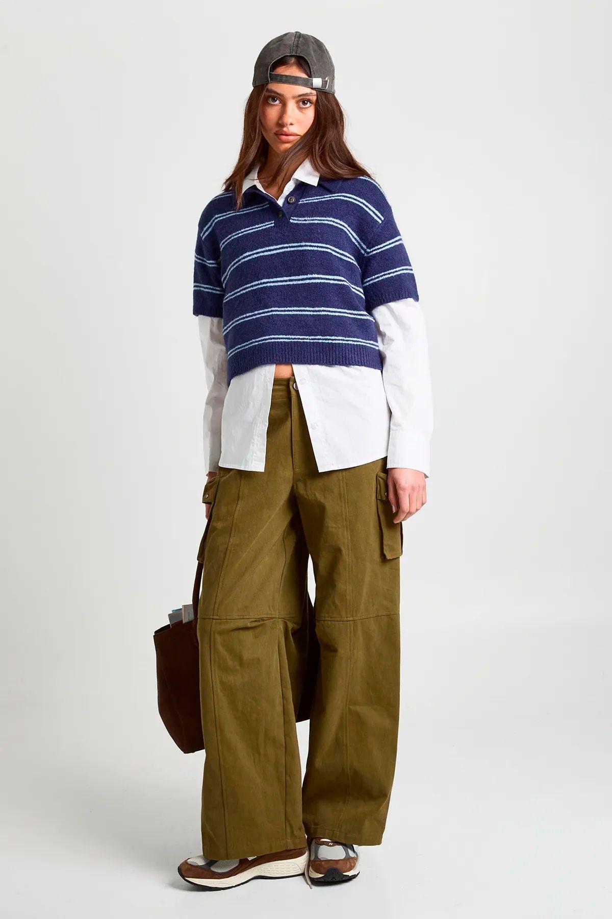 Twill Cargo Trousers by BOOHOO