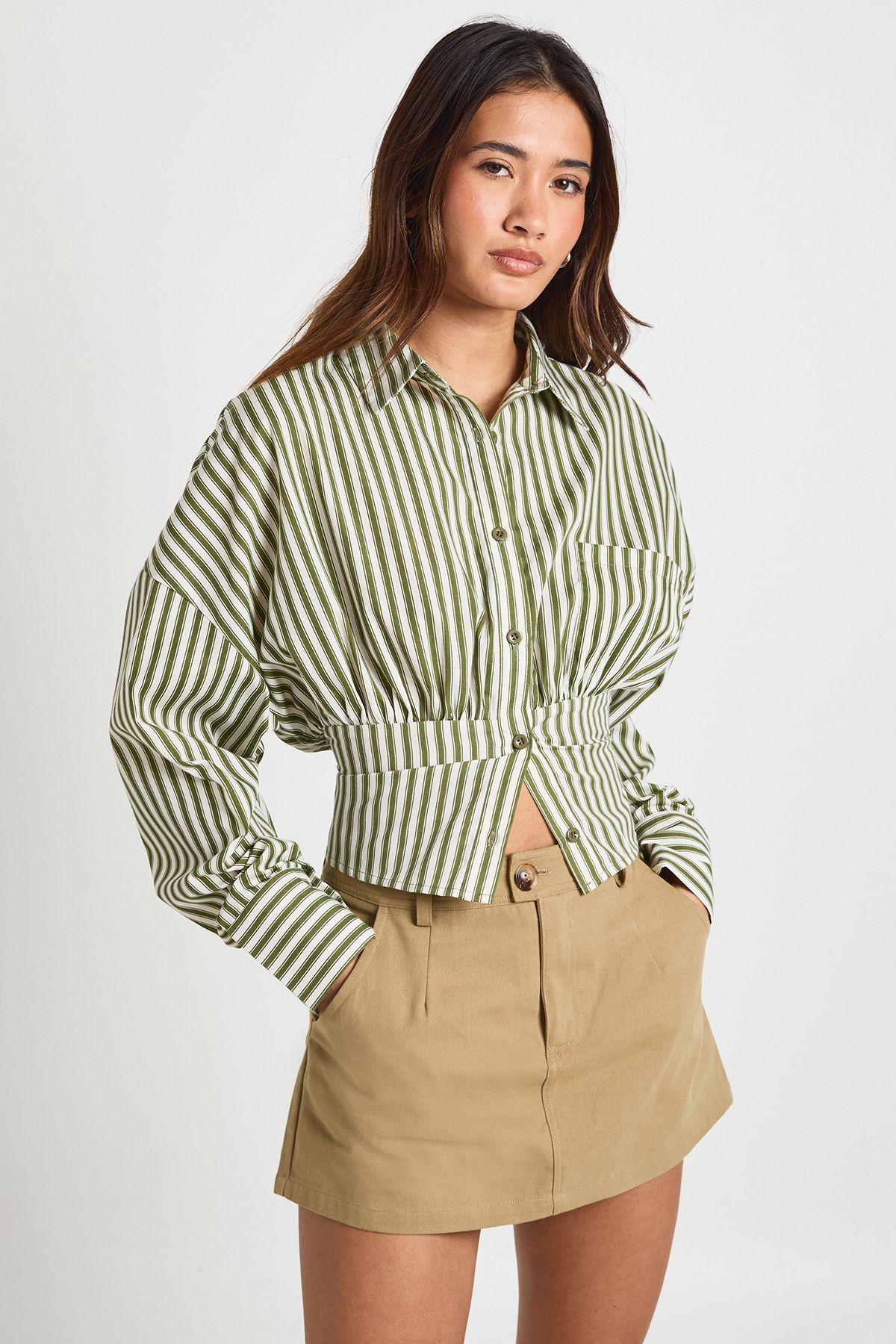 Twill Mini Skort by BOOHOO
