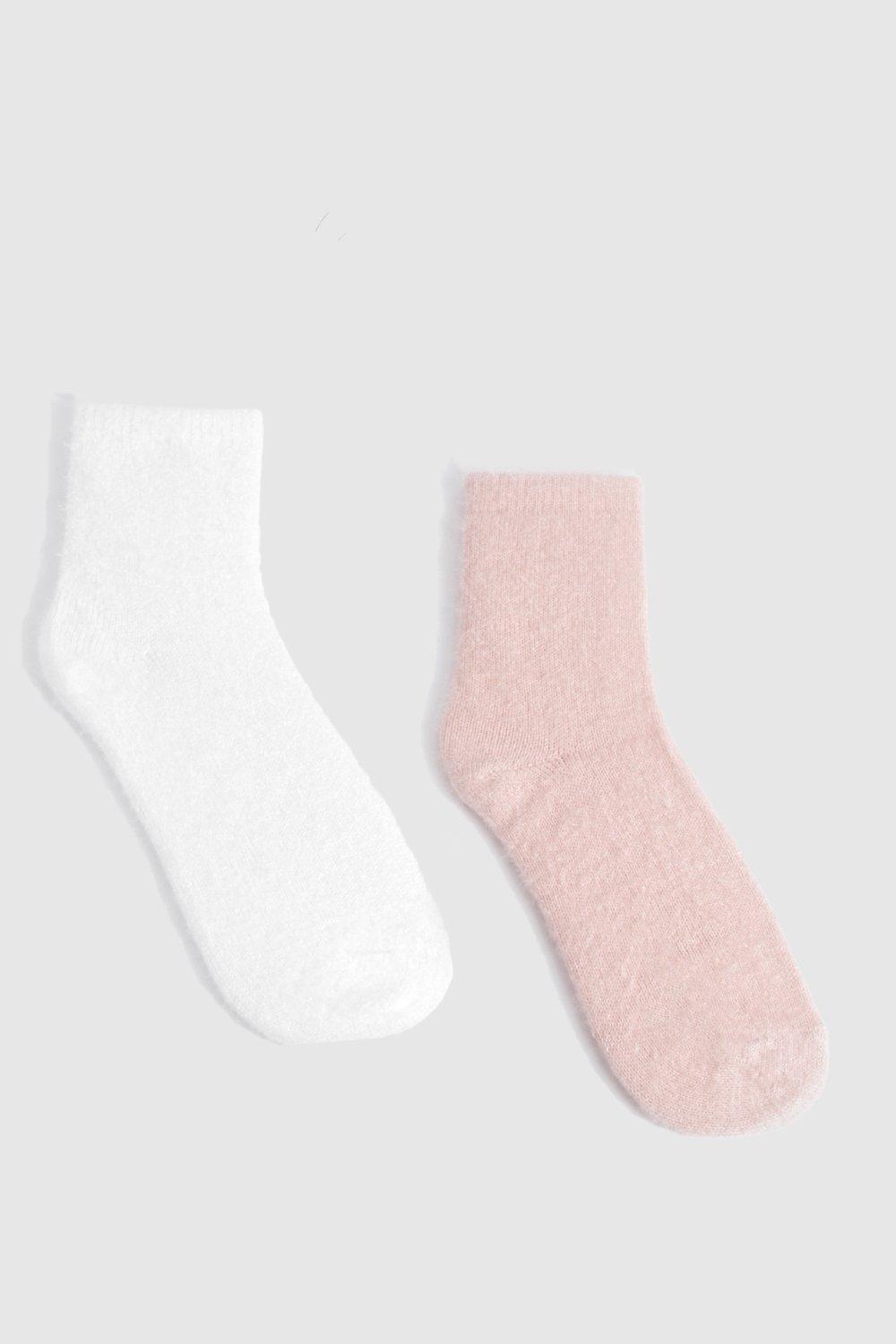 Two Pack Fluffy Socks by BOOHOO