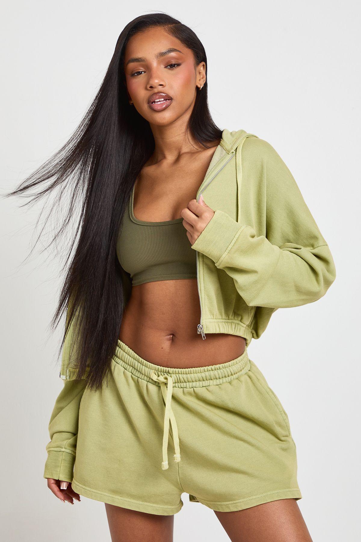 Washed Loopback Sweat Short by BOOHOO