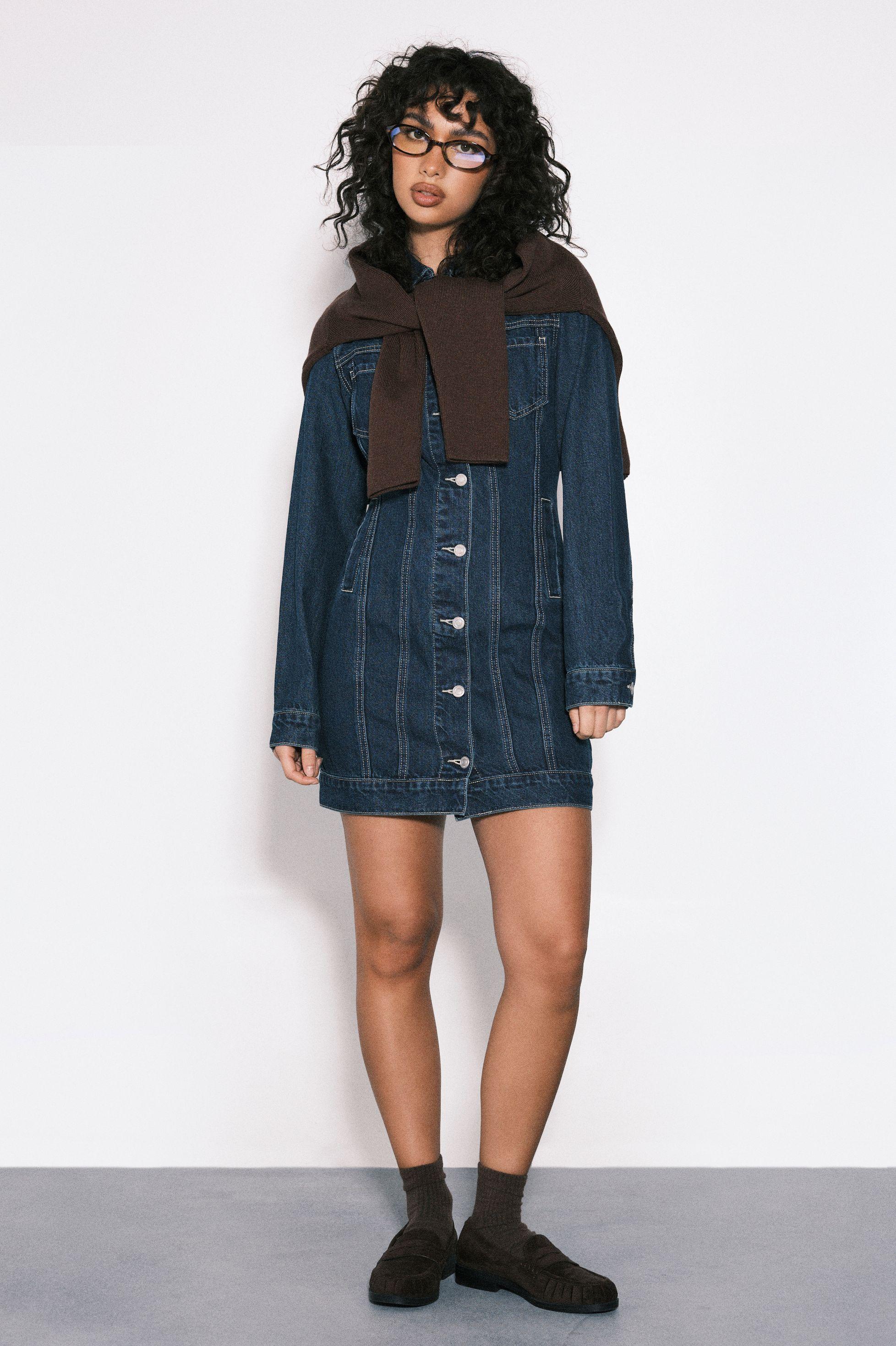 Western Denim Mini Dress by BOOHOO