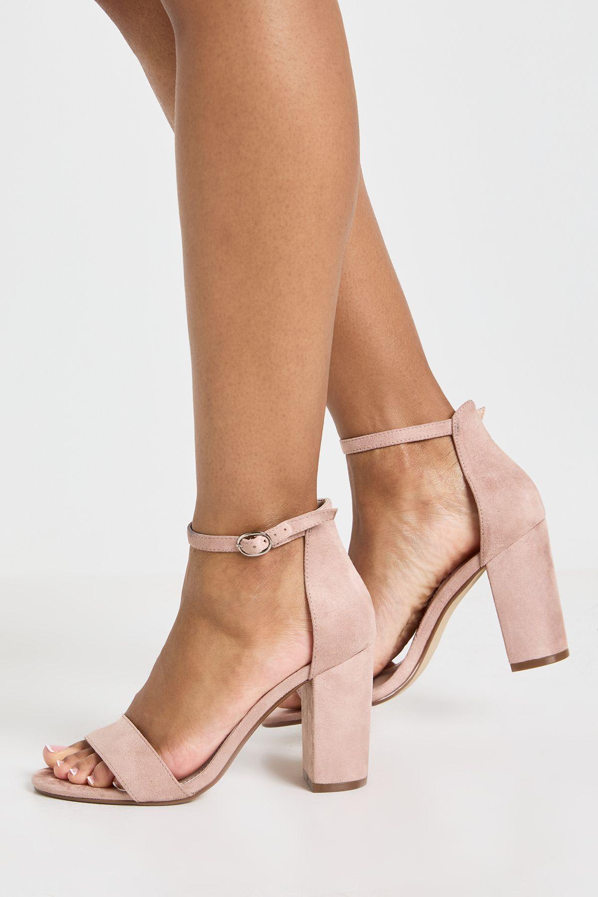 Wide Fit Basic 2 Part Block Heels by BOOHOO