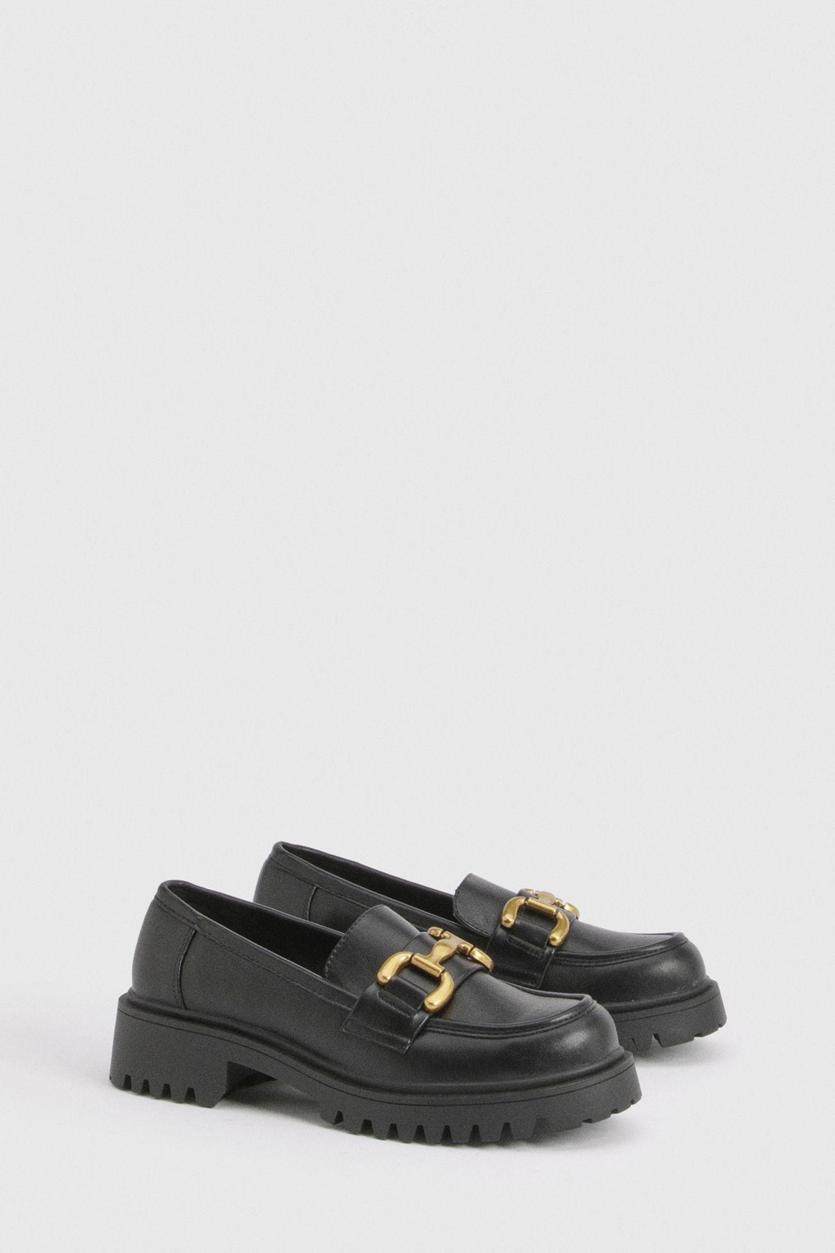 Wide Fit Chunky Chain Loafer by BOOHOO