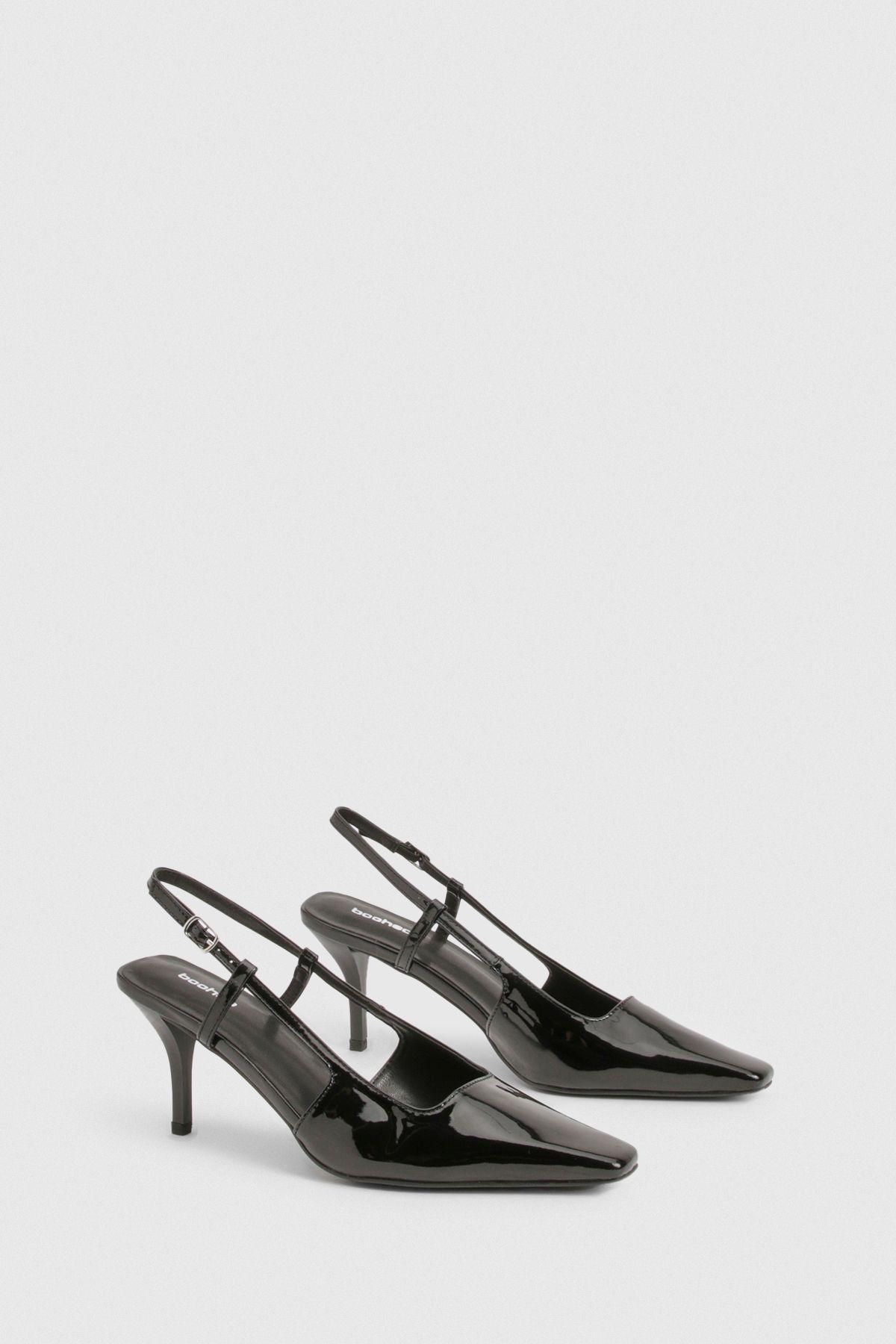 Wide Fit Lace 2 Part Court Heels by BOOHOO