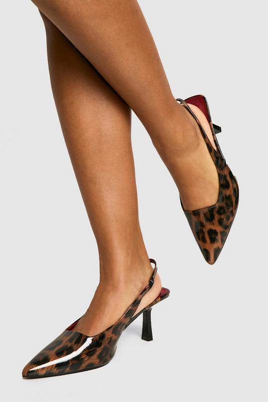 Wide Fit Low Stiletto Slingback Court Shoe by BOOHOO