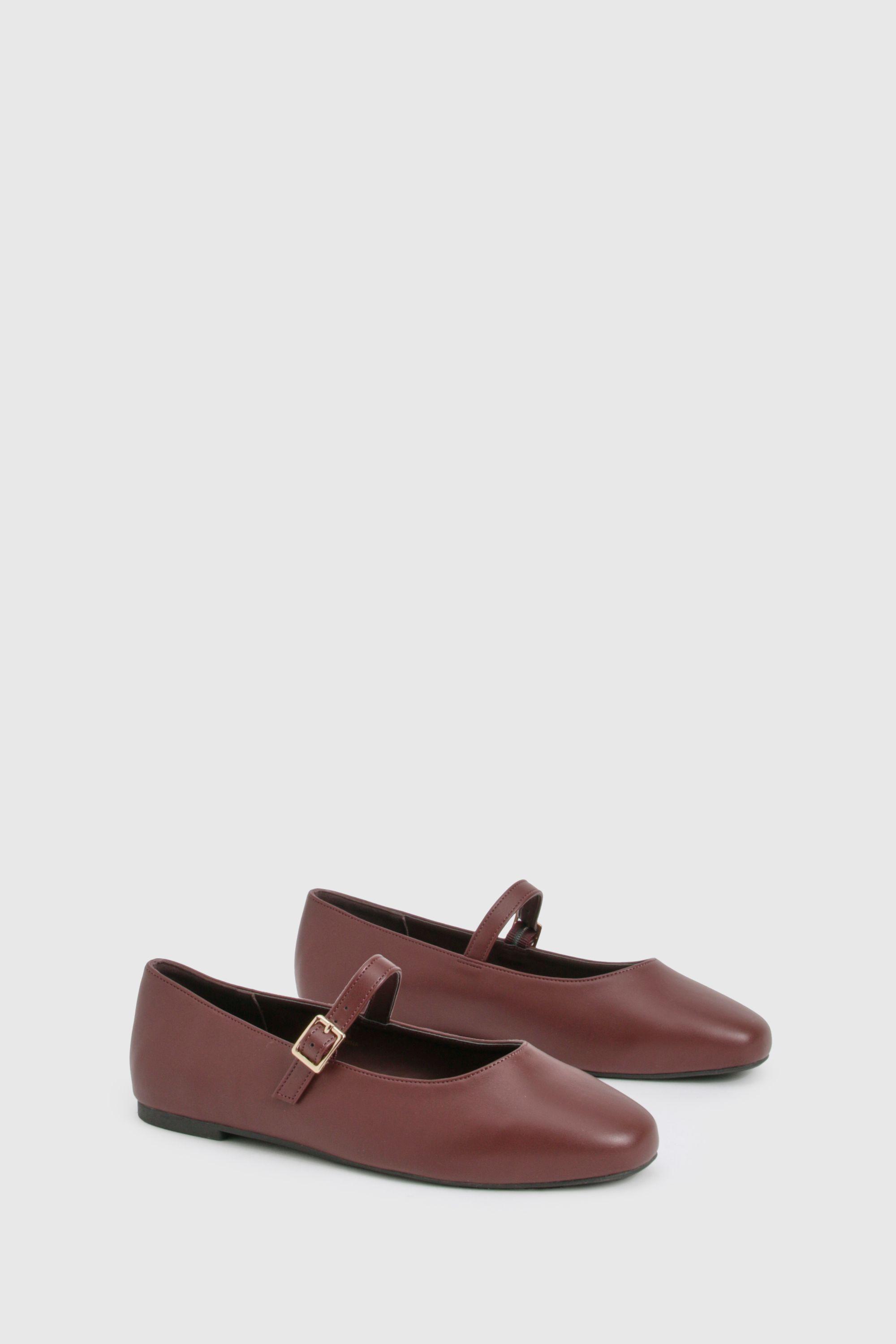 Wide Fit Mary Jane Ballet Flats by BOOHOO