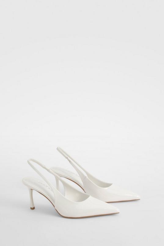 Wide Fit Slingback Court Shoes by BOOHOO