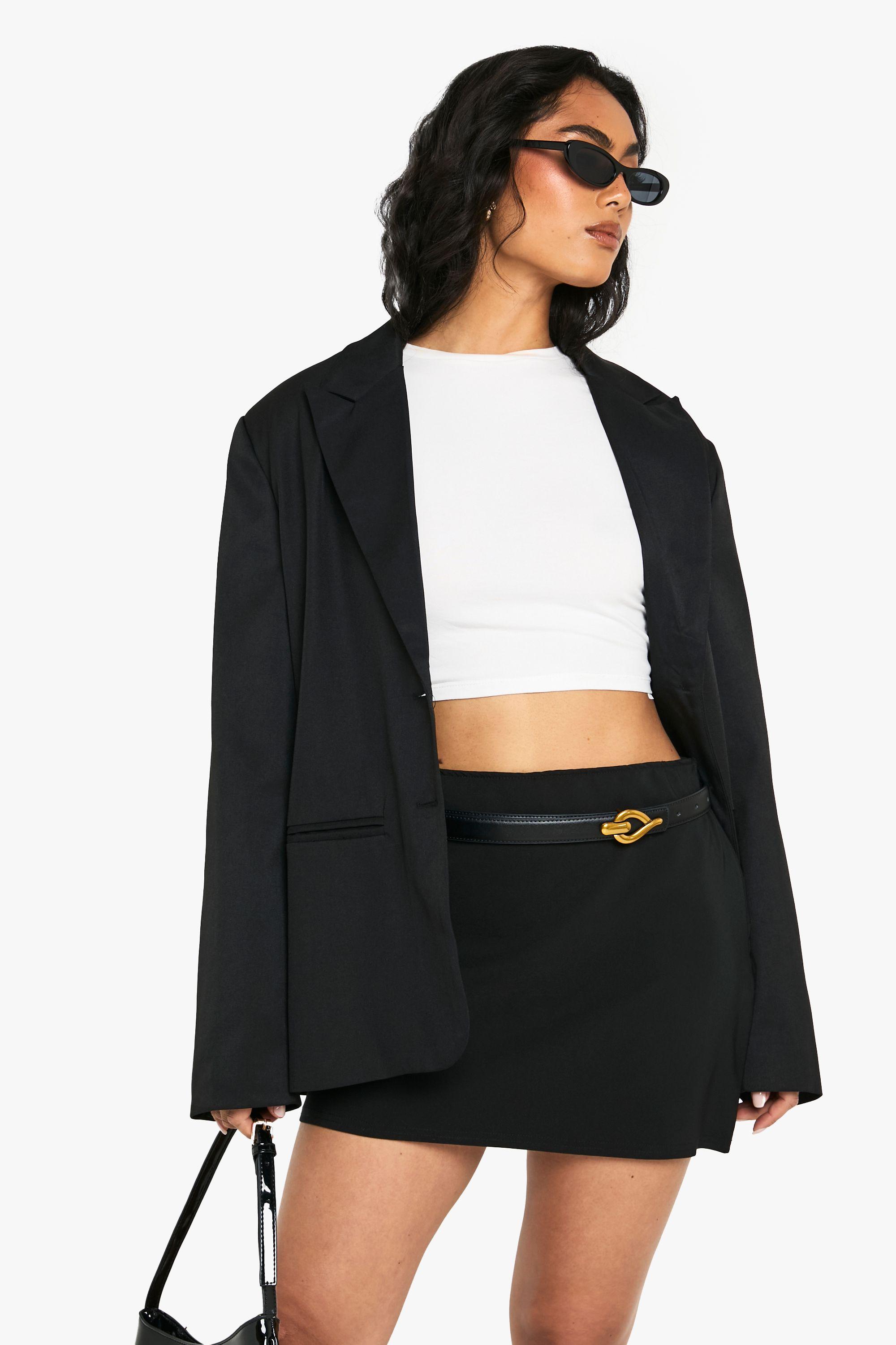 Woven Mini Skirt by BOOHOO