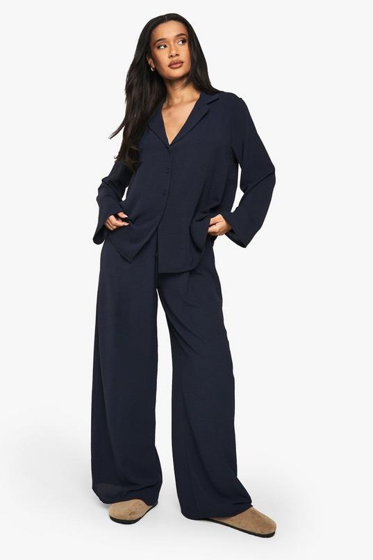 Woven Oversized Shirt & Drawstring Trouser Co-ord by BOOHOO