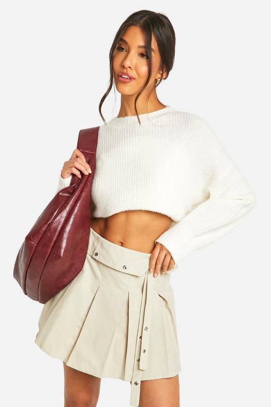Woven Tennis Mini Skort by BOOHOO