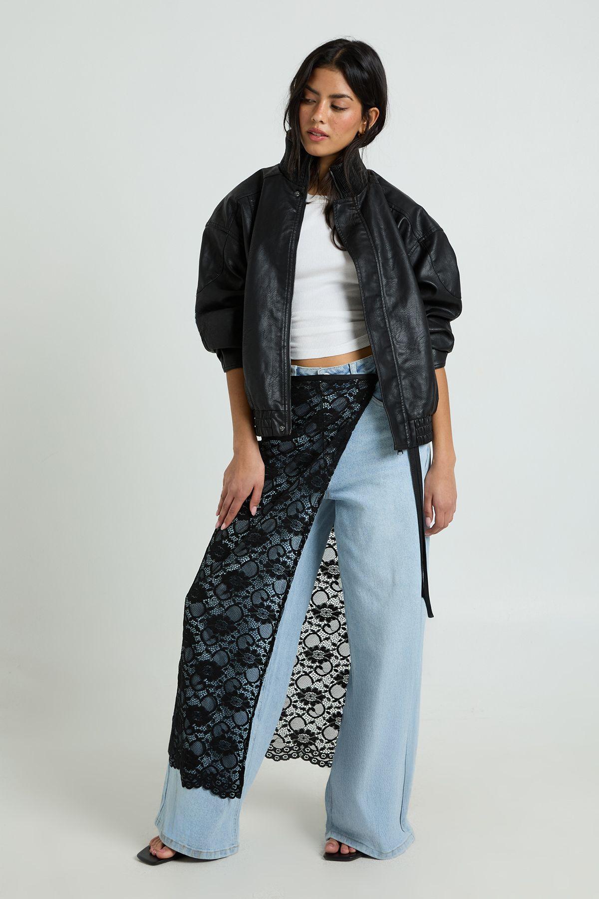 Wrap Sheer Lace Skirt by BOOHOO