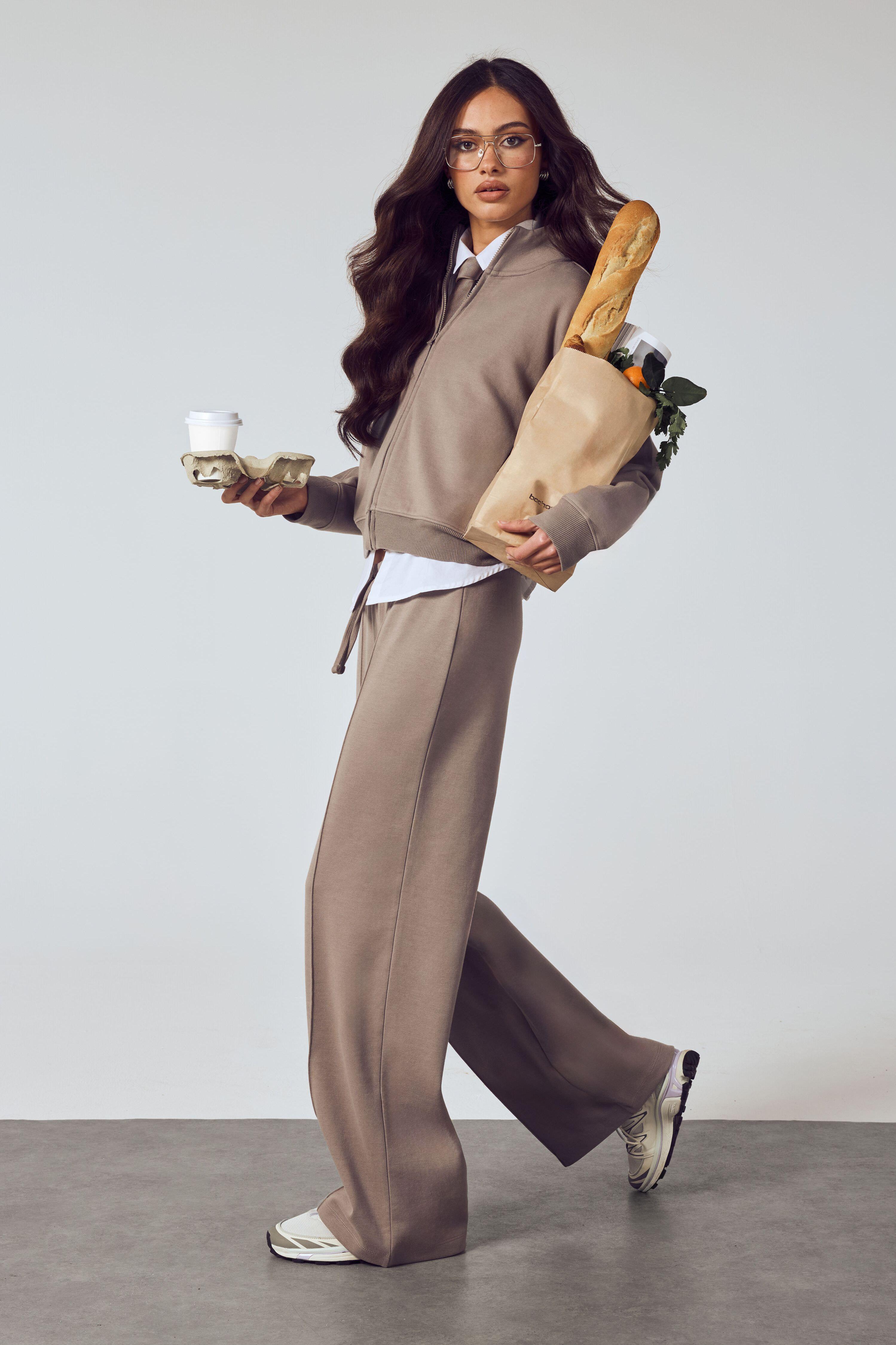 Zip Through Funnel Neck Interlock Tracksuit by BOOHOO