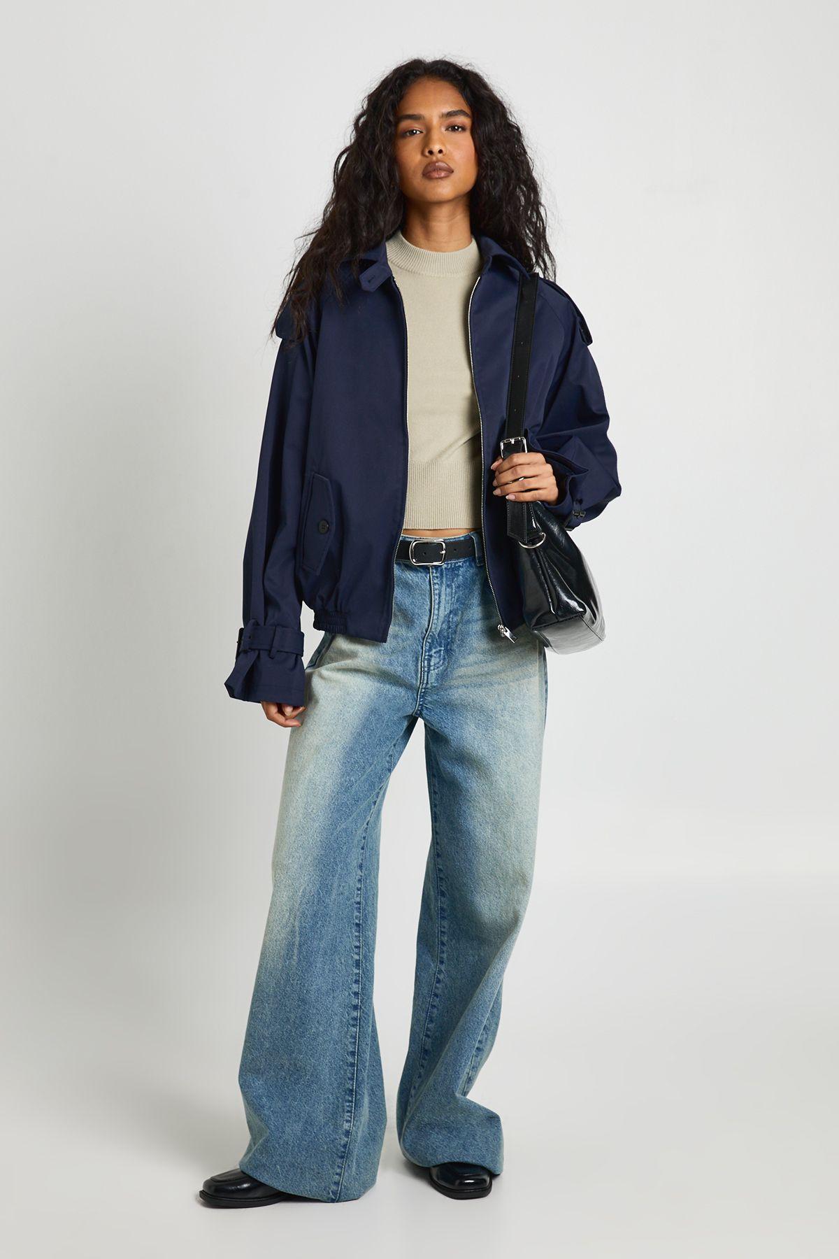 Zip Up Trench Jacket by BOOHOO