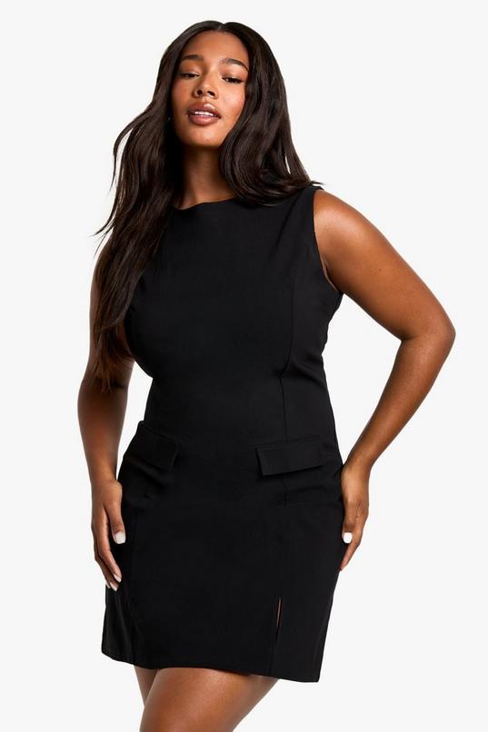 plus bengaline mini shift dress by BOOHOO