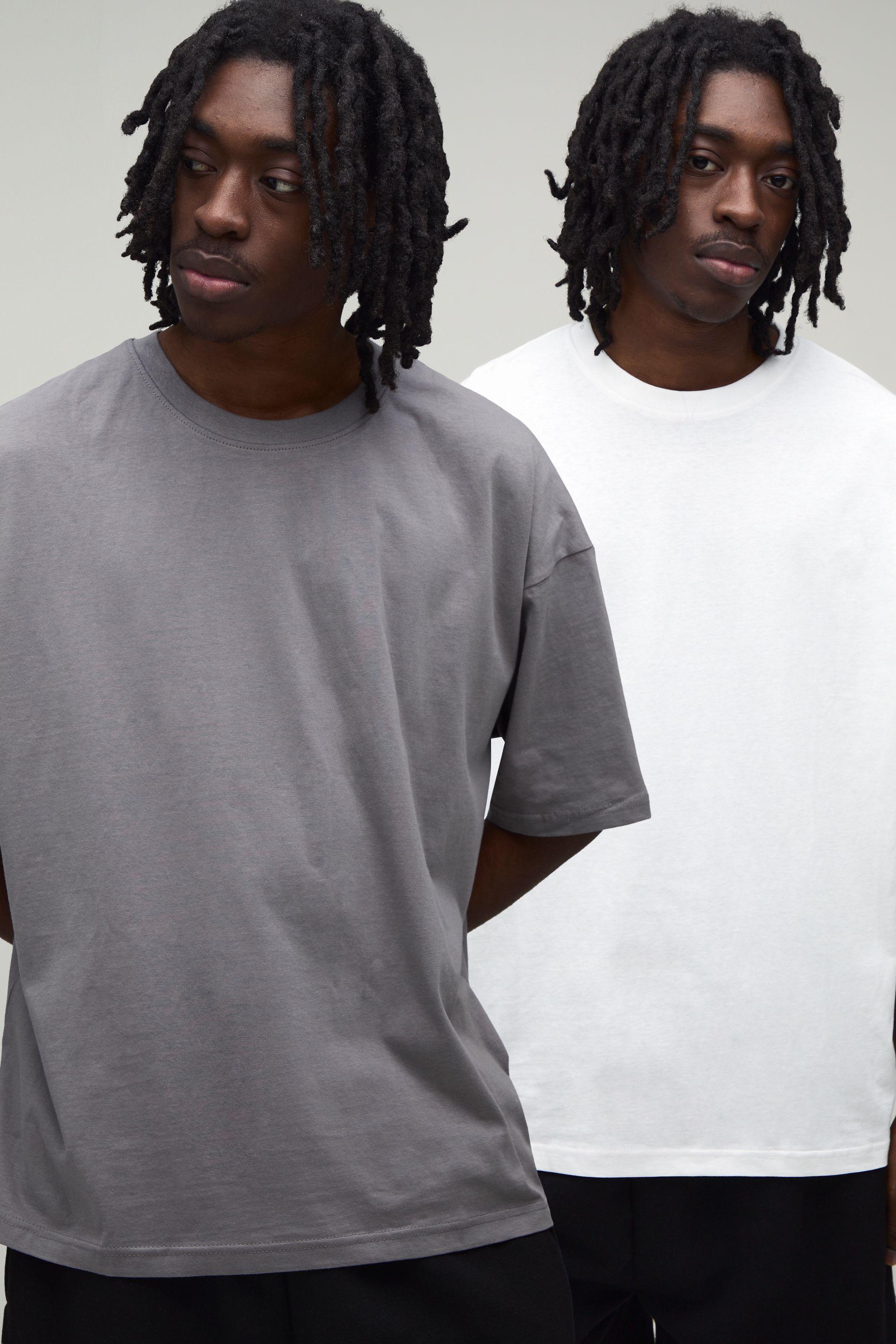 2 Pack Essential Oversized T-Shirt by BOOHOOMAN