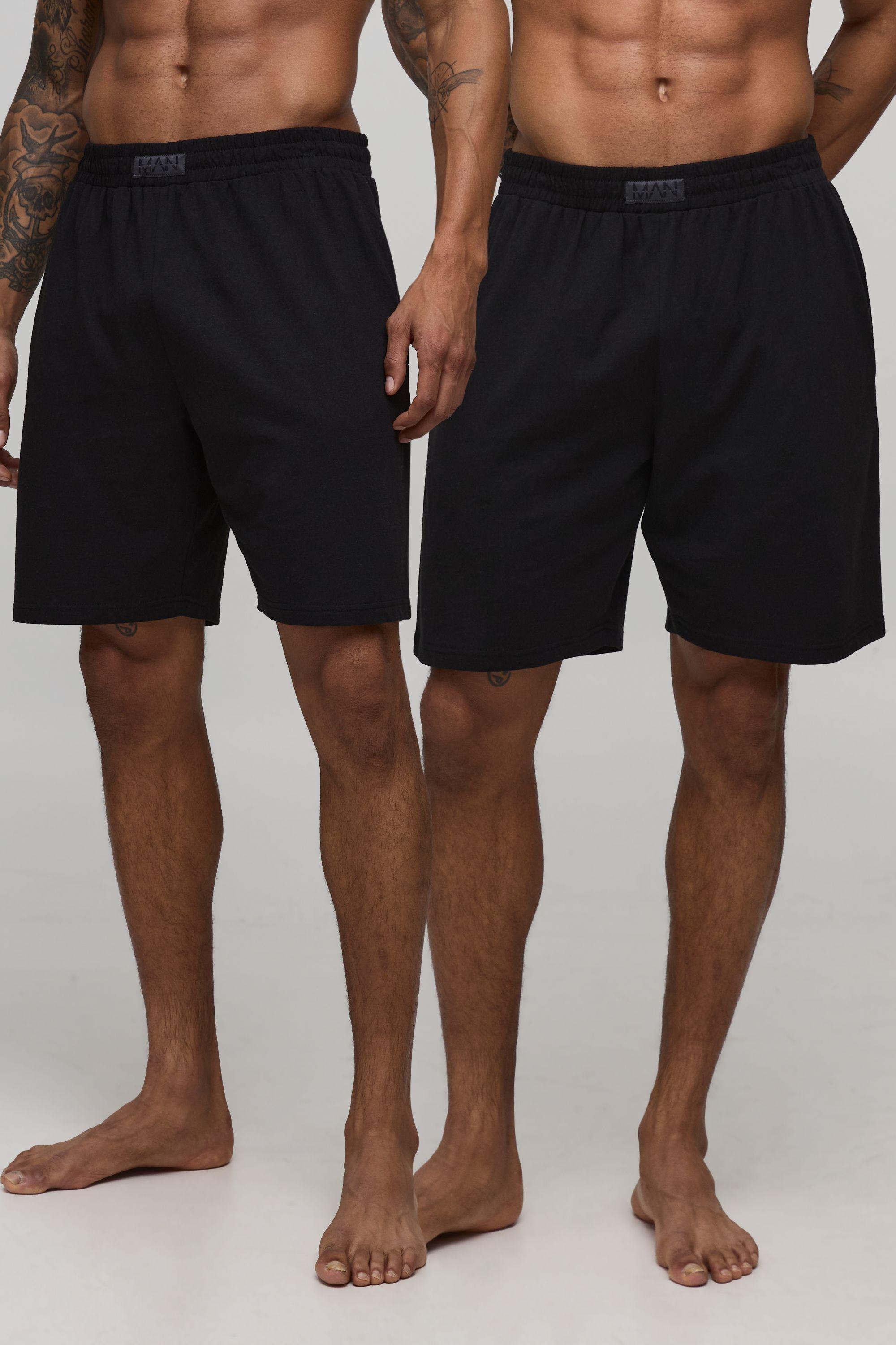 2 Pack Man Tonal Loungewear Shorts by BOOHOOMAN