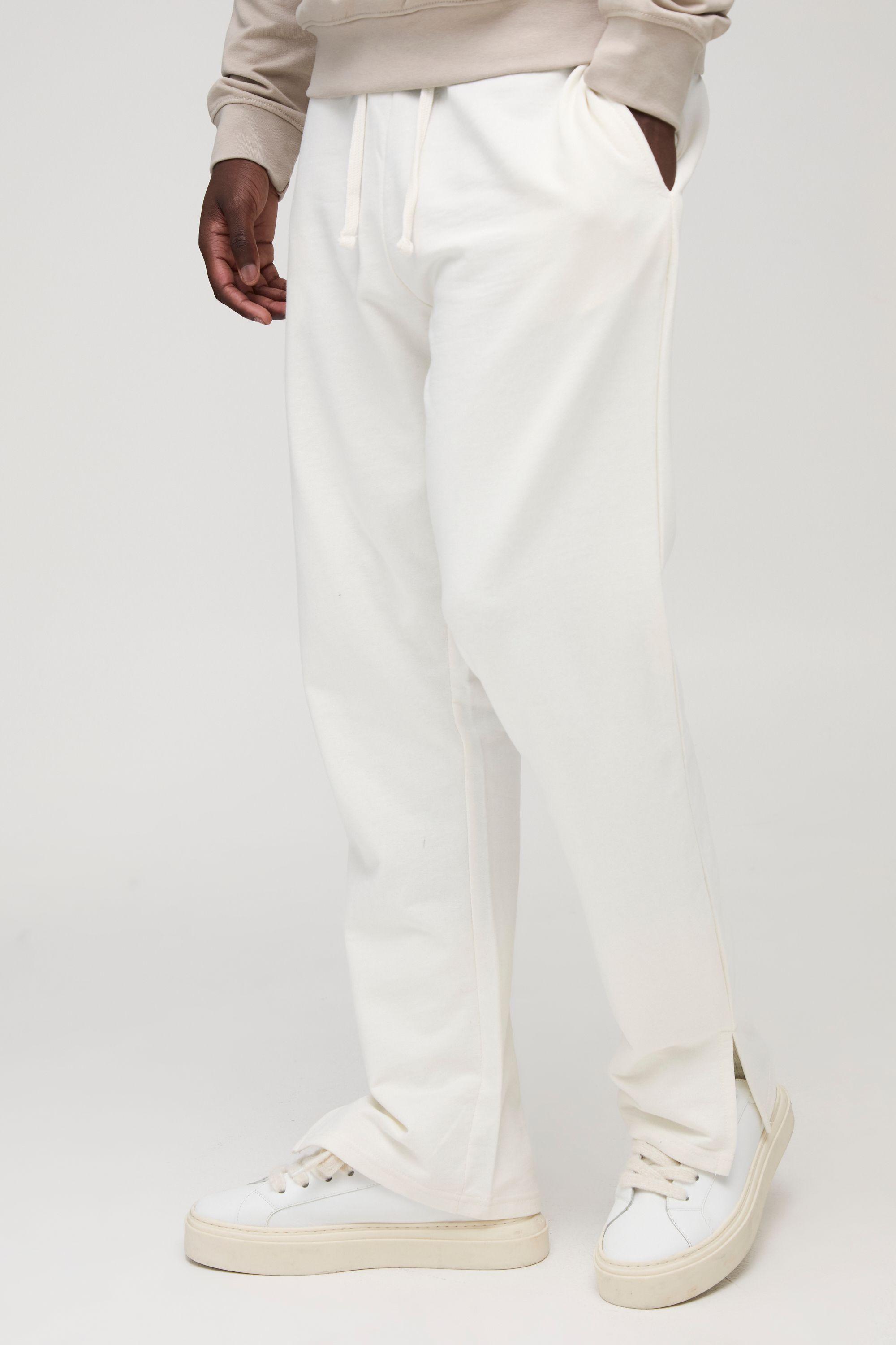 260GSM Loopback Basic Regular Fit Split Hem Jogger by BOOHOOMAN