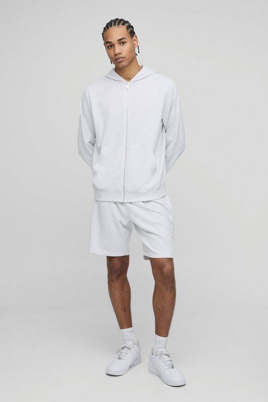 260GSM Loopback Basic Regular Fit Zip Through Hoodie and Relaxed Fit Short Set by BOOHOOMAN 260GSM Loopback Basic Regular Fit Zip Through Hoodie and Relaxed Fit Short Set by BOOHOOMAN