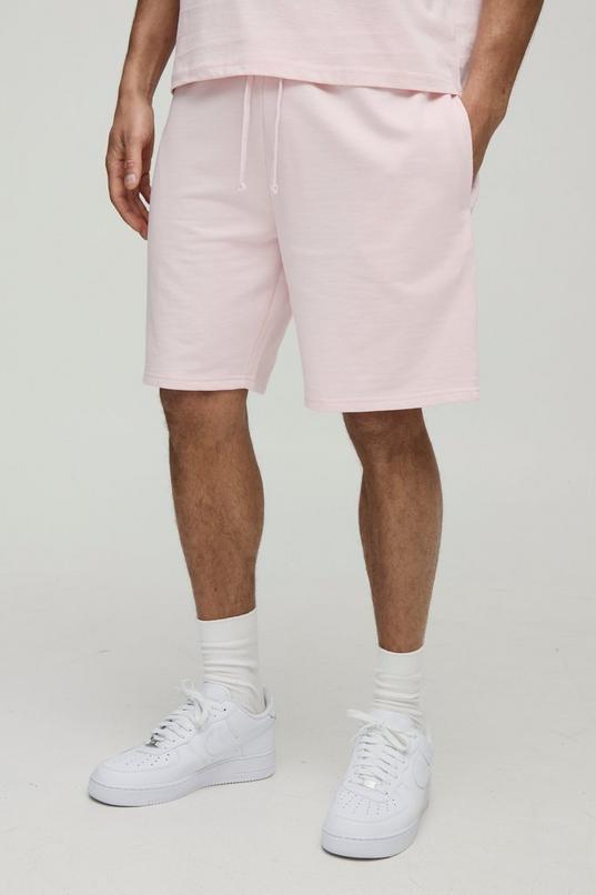 260GSM Loopback Basic Relaxed Fit Mid Length Shorts by BOOHOOMAN