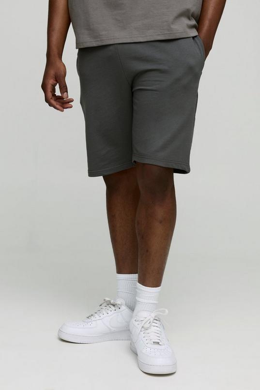 260GSM Loopback Basic Slim Fit Mid Length Shorts by BOOHOOMAN