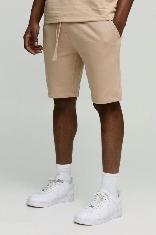 260GSM Loopback Basic Slim Fit Mid Length Shorts by BOOHOOMAN