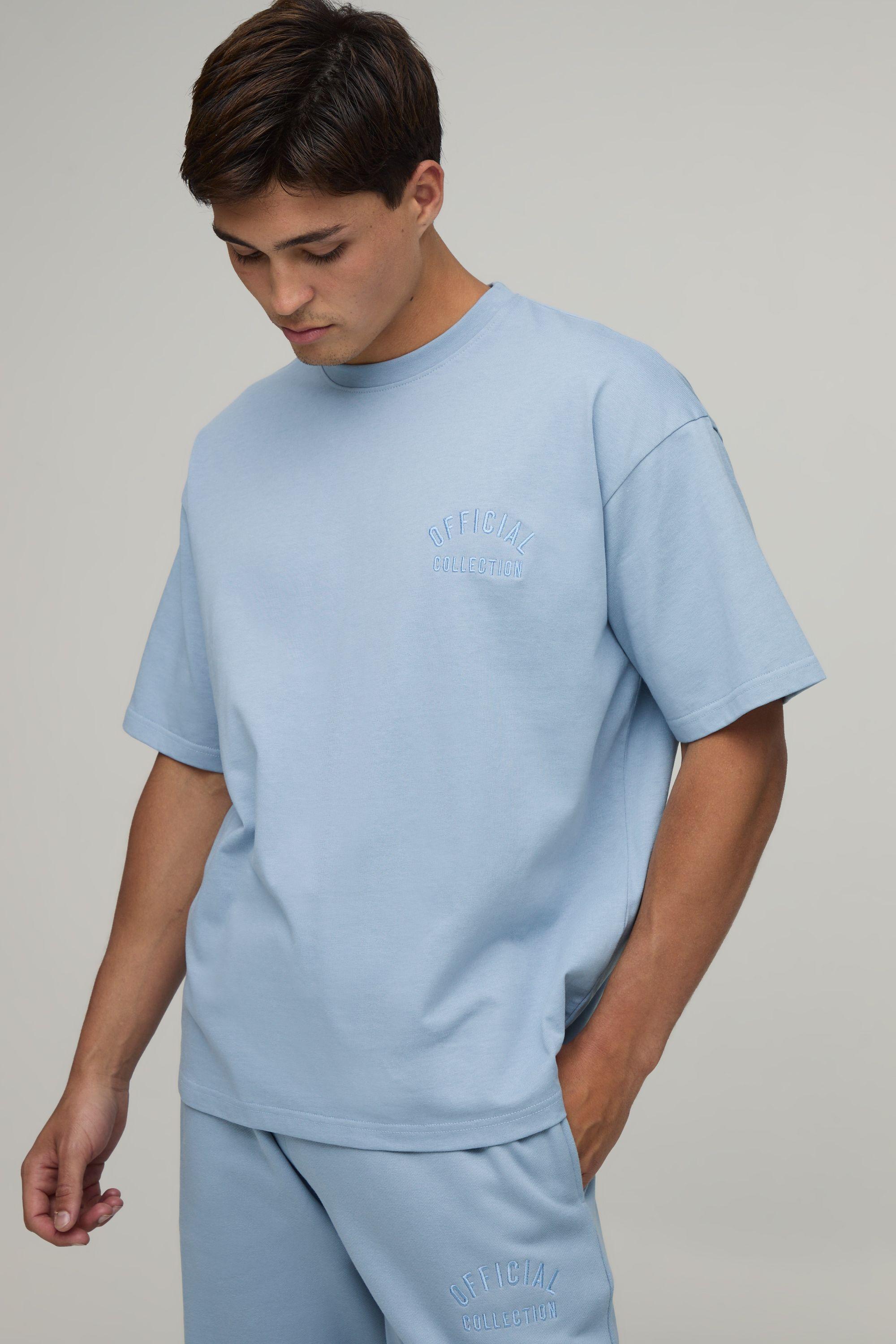 280GSM Heavyweight Essential Embroidered Oversized T-Shirt by BOOHOOMAN