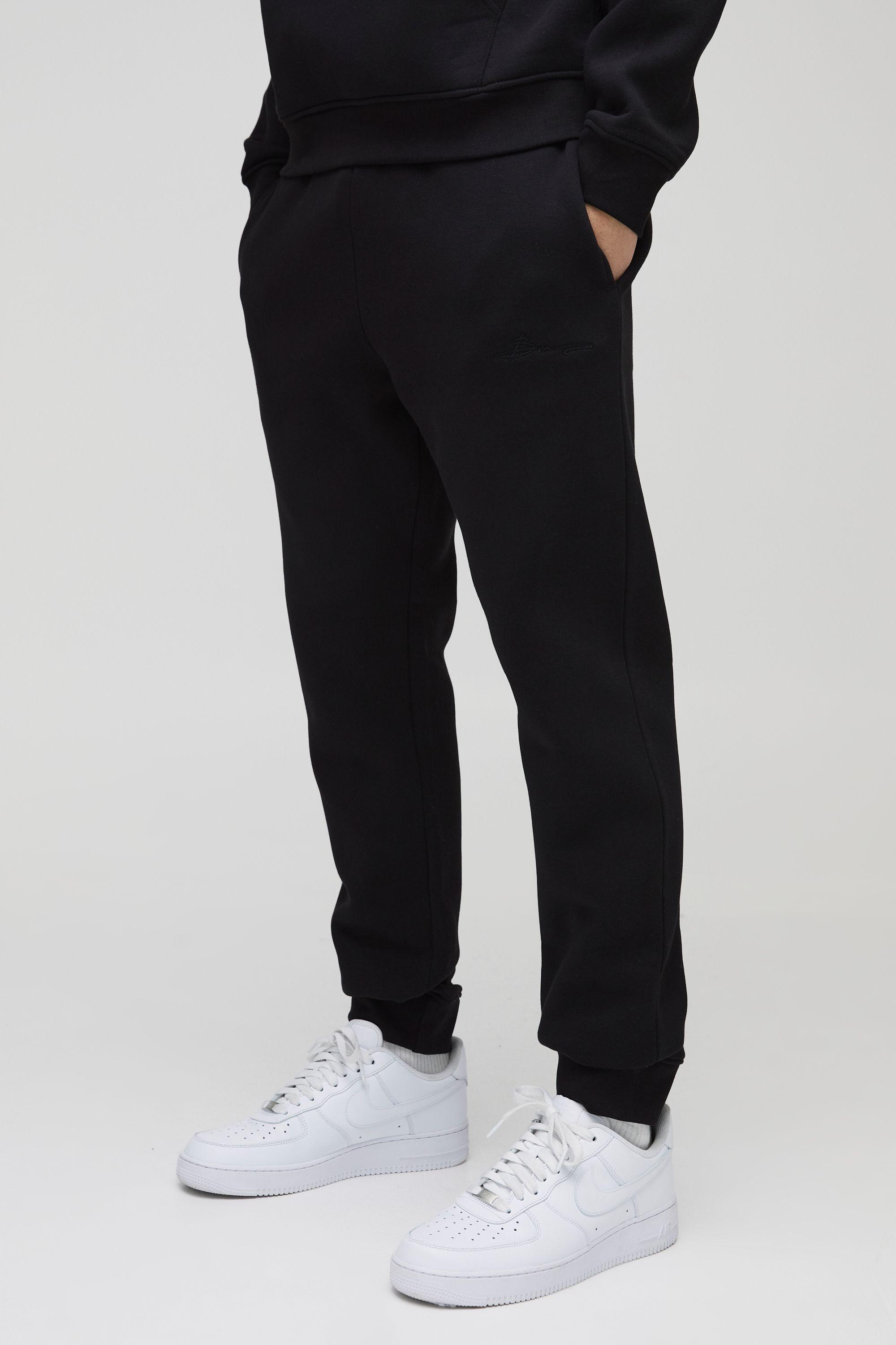 330GSM Regular Fit BM Signature Jogger by BOOHOOMAN