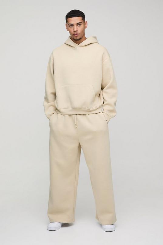 330gsm Oversized Boxy Hooded Wide Leg Tracksuit by BOOHOOMAN