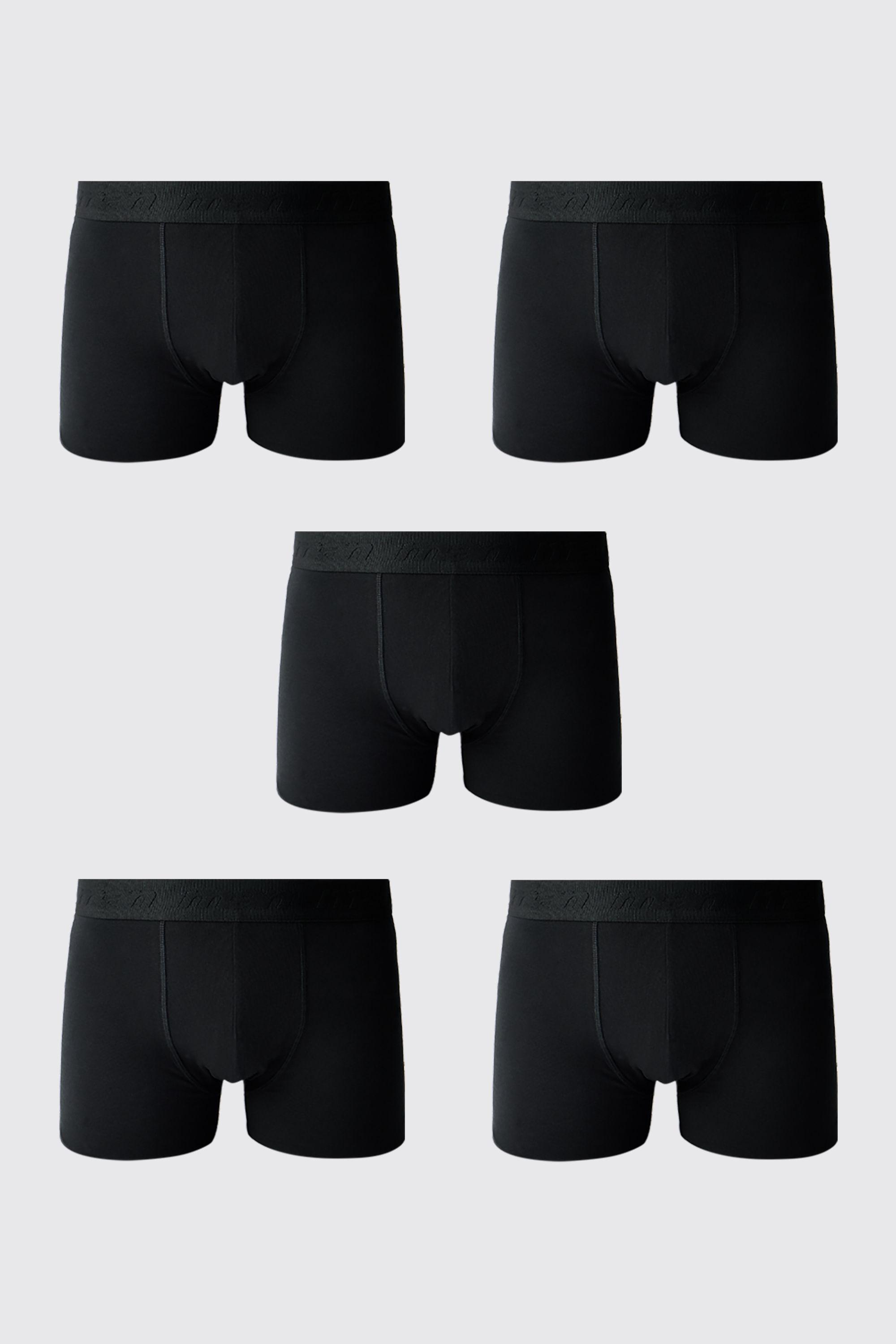 5 Pack Black Man Sport Boxers by BOOHOOMAN