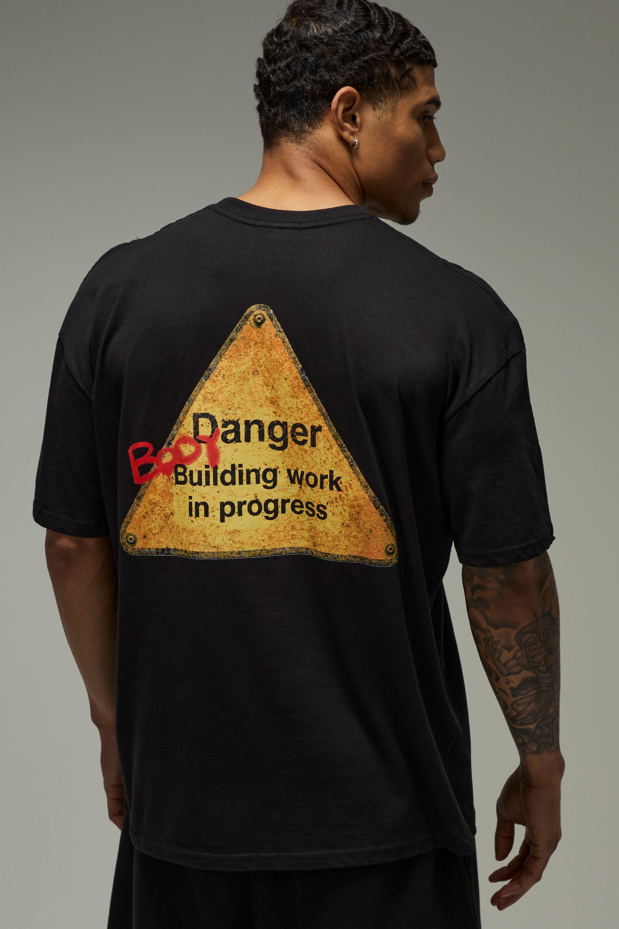 Active Danger Bodybuilding Oversized T-Shirt by BOOHOOMAN