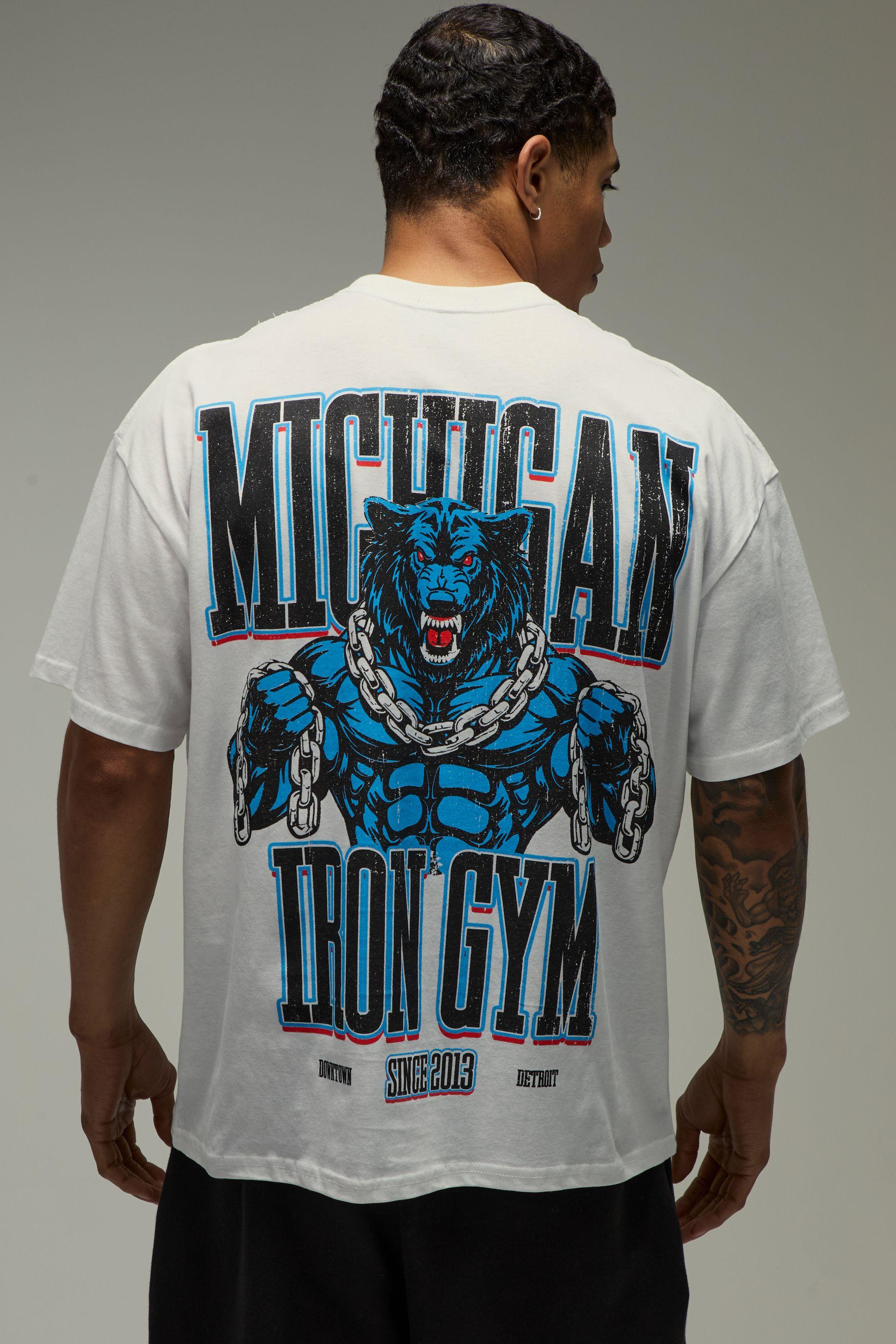 Active Iron Gym Oversized T-Shirt by BOOHOOMAN