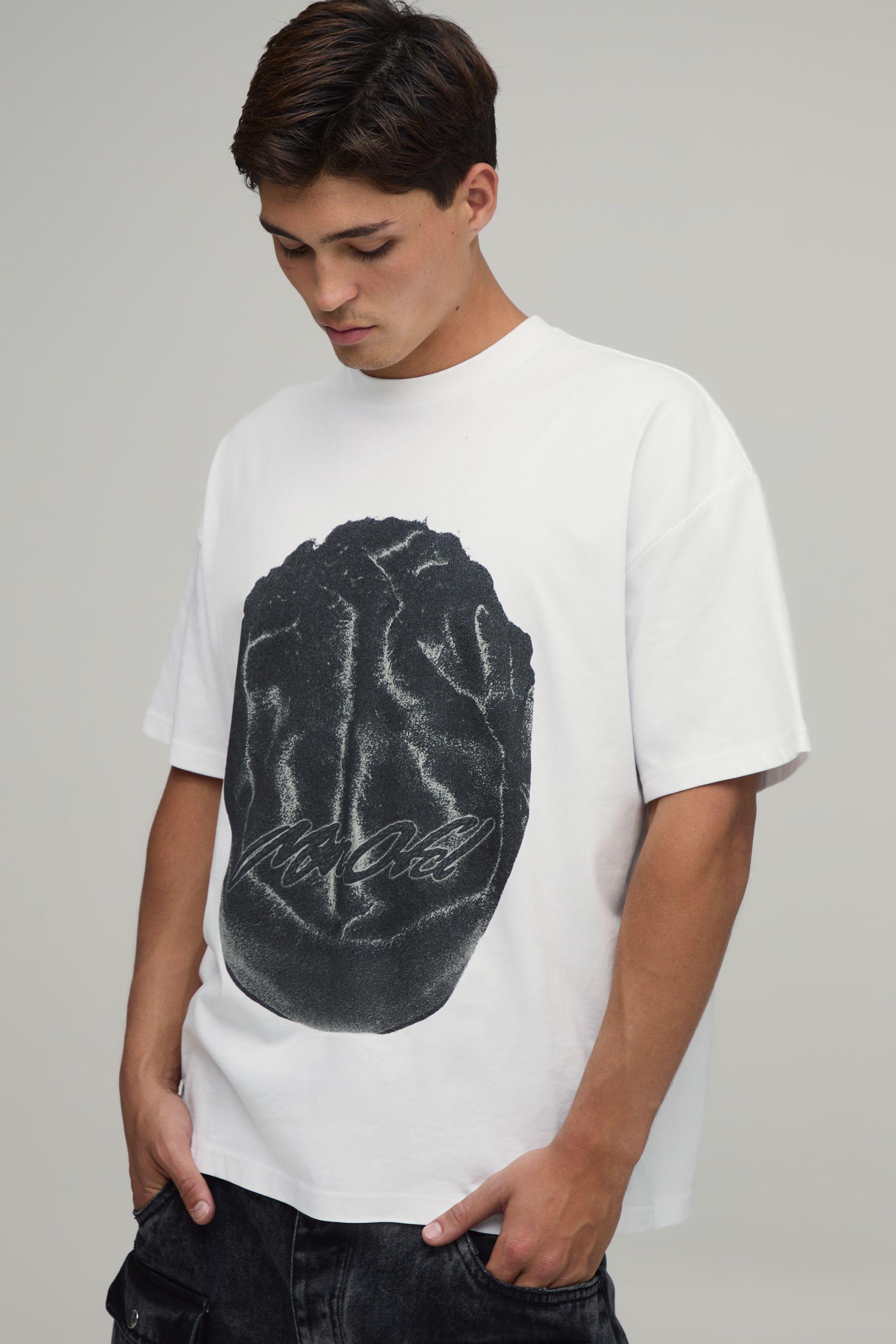 Afterlight Brain Printed Short Sleeve T-shirt by BOOHOOMAN
