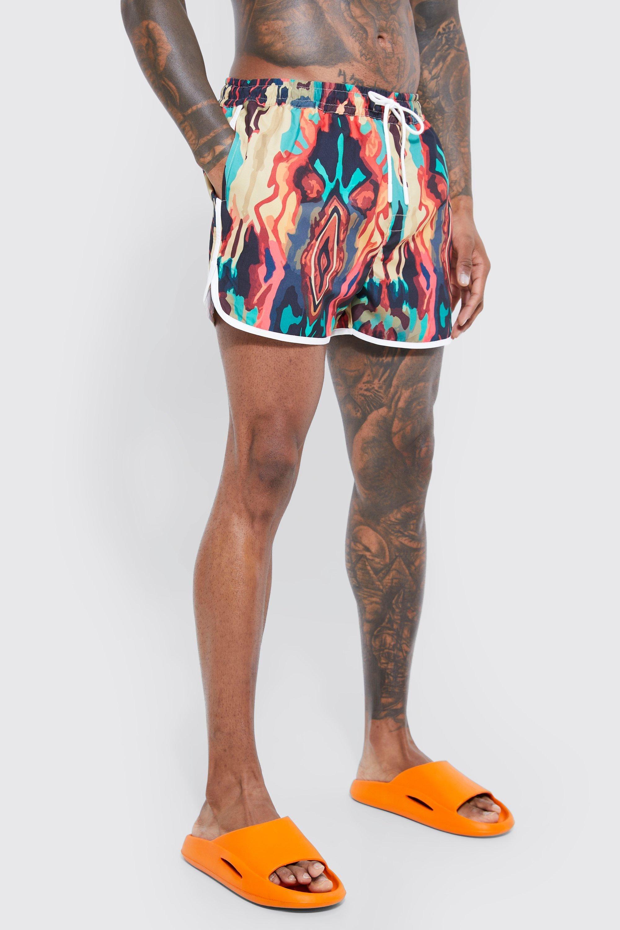Aztec Runner Swim Shorts by BOOHOOMAN