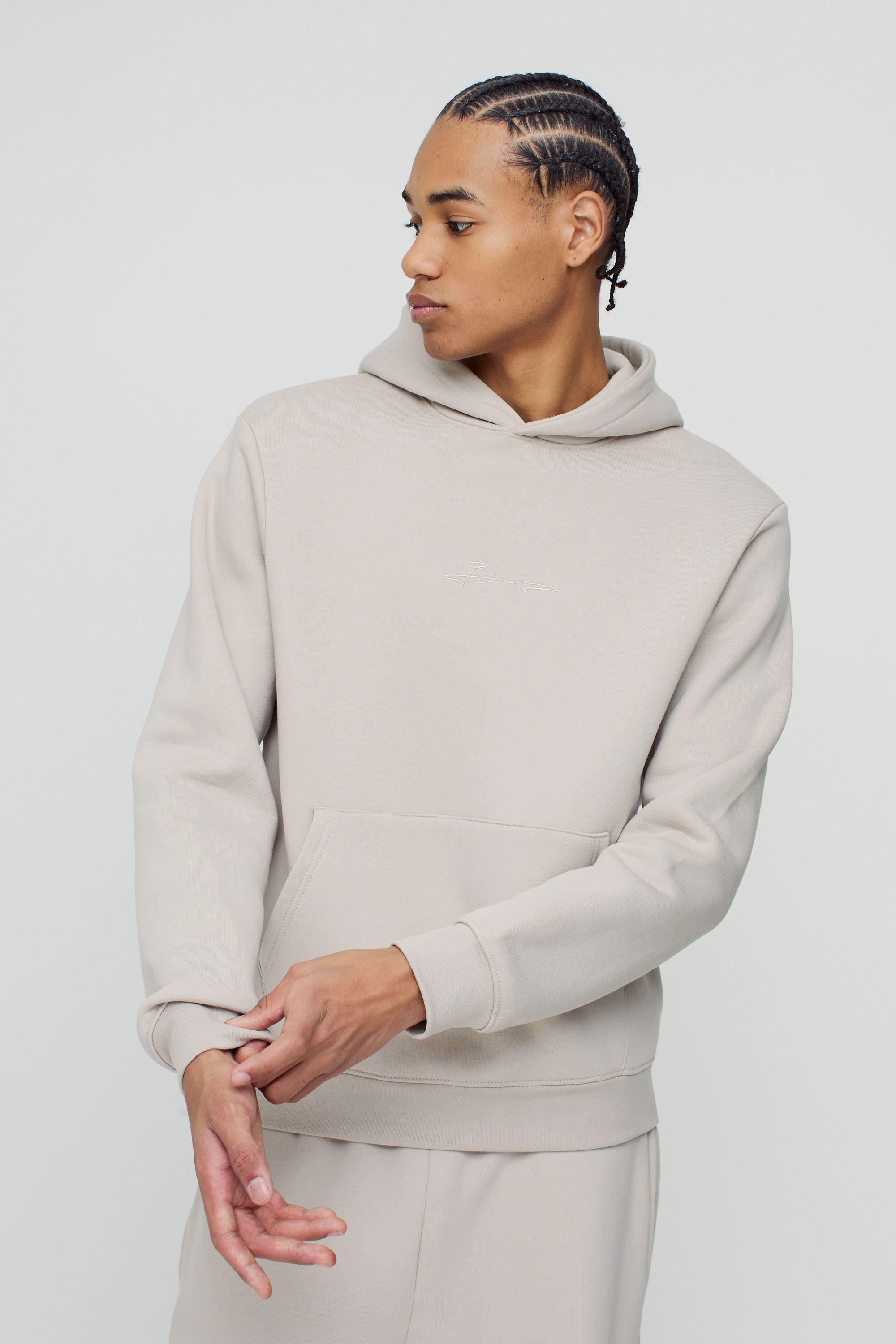 BM Signature Regular Fit Over The Head Hoodie by BOOHOOMAN BM Signature Regular Fit Over The Head Hoodie by BOOHOOMAN