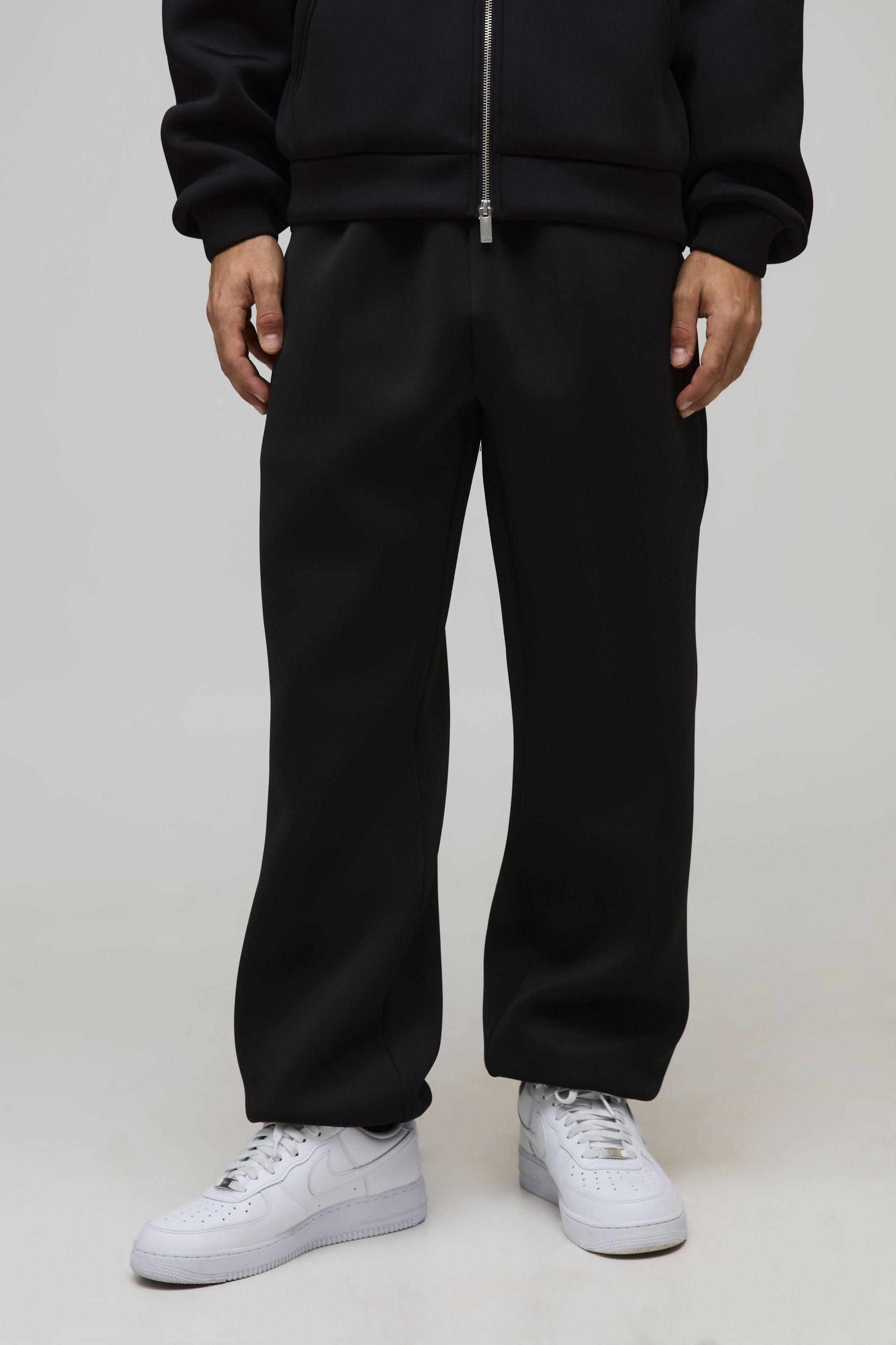 Baggy Fit Bonded Scuba Cuffed Joggers by BOOHOOMAN