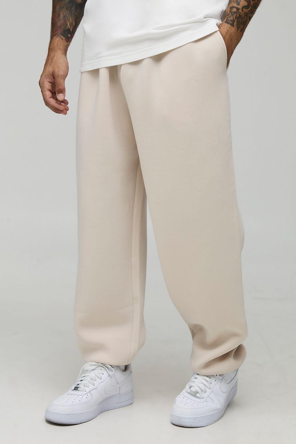 Baggy Fit Bonded Scuba Cuffed Joggers by BOOHOOMAN