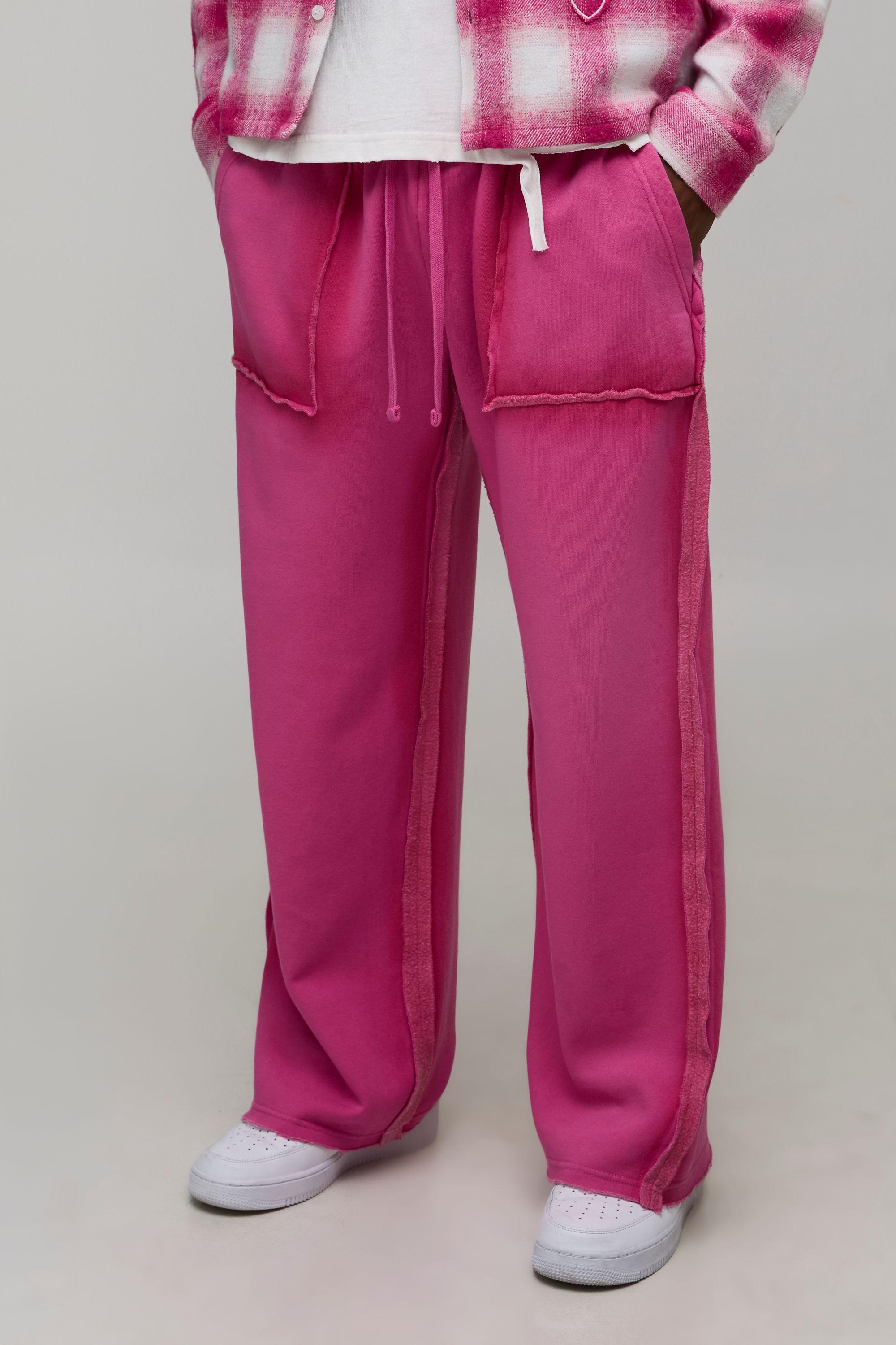 Baggy Fit Exposed Seam Spray Wash Jogger by BOOHOOMAN
