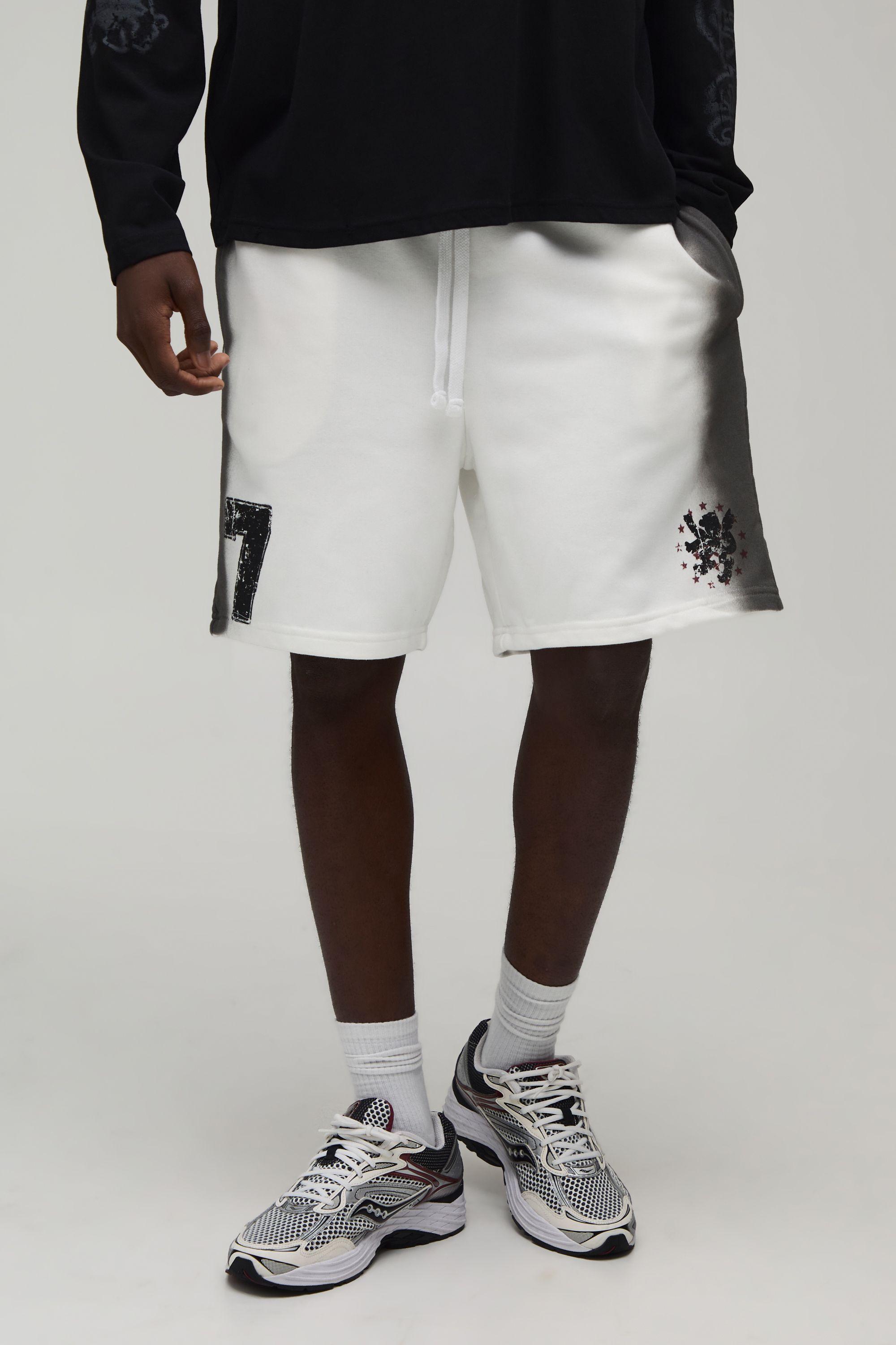 Baggy Fit Spray Washed Jersey Short by BOOHOOMAN