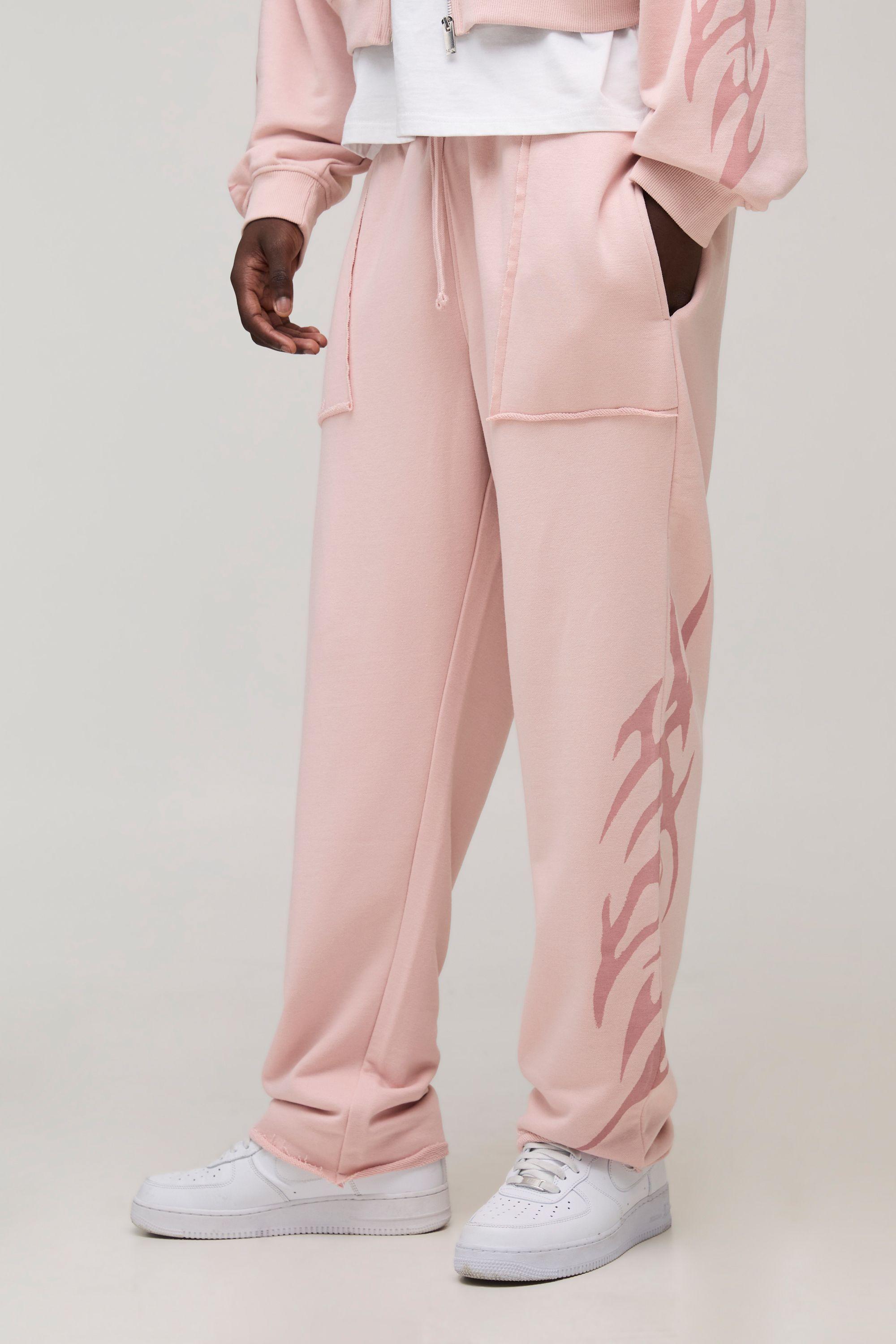 Baggy Fit Tribal Printed Loopback Joggers by BOOHOOMAN